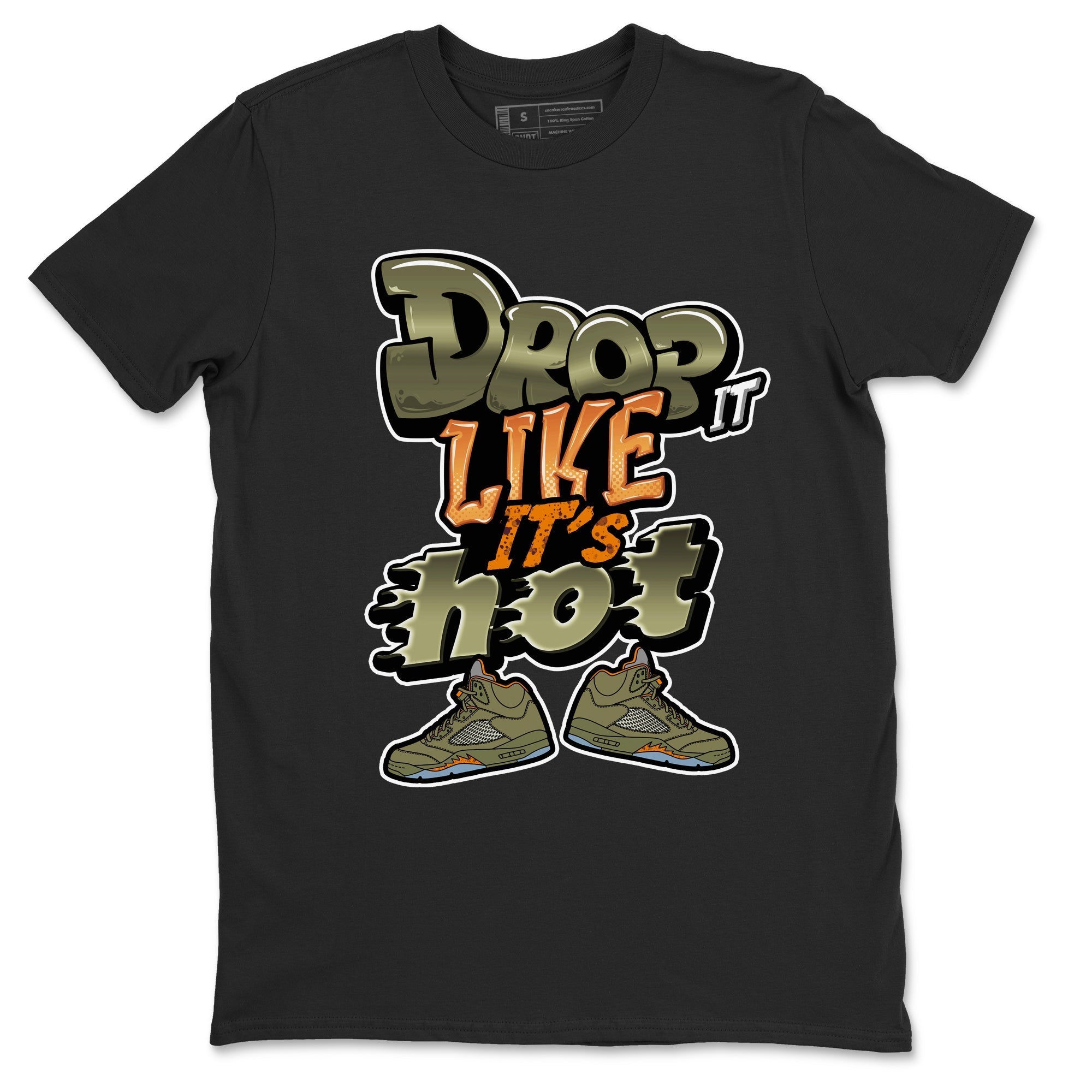 Drop It Like It's Hot snkmatch Tees - Air Jordan 5 Olive
