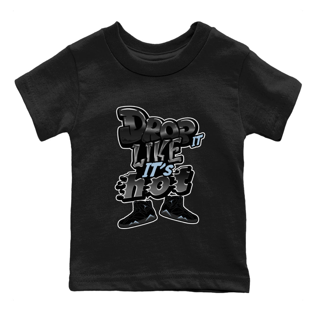 Drop It Like It's Hot snkmatch Tee Kids - Air Jordan 7 Chambray