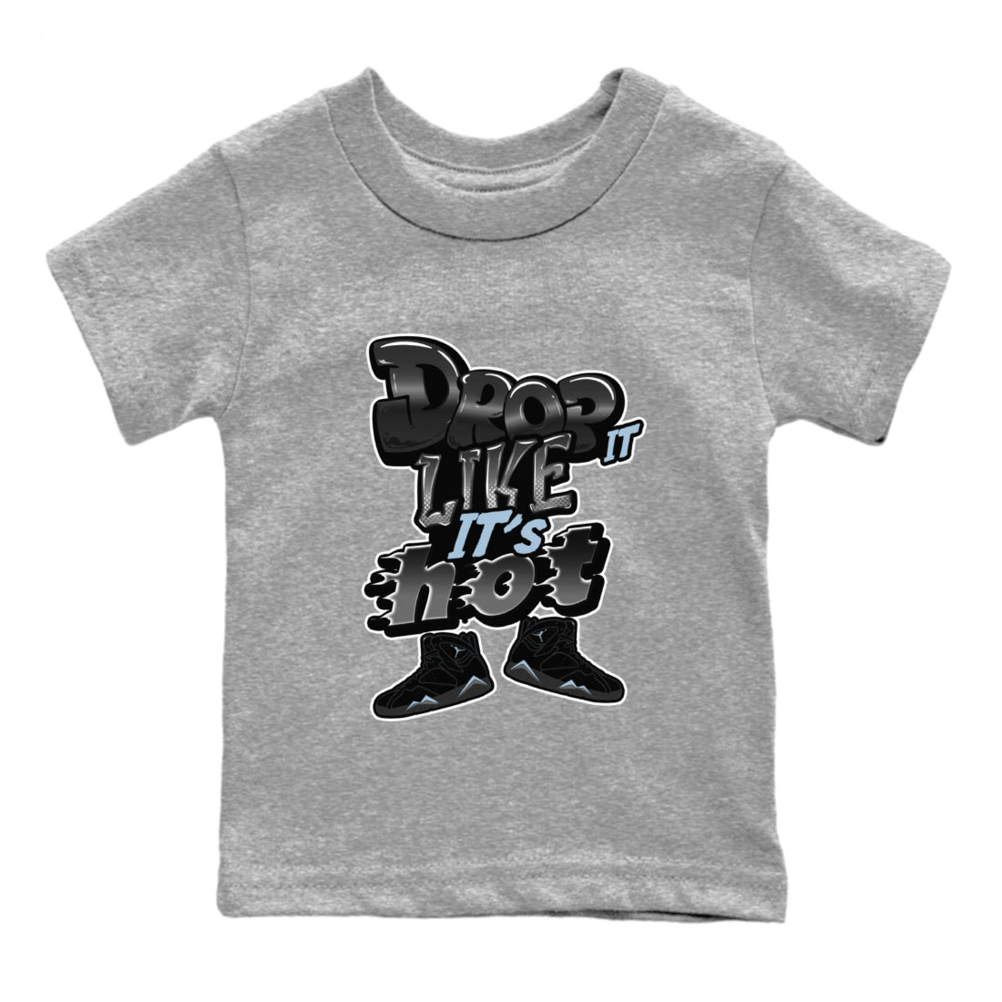 Drop It Like It's Hot snkmatch Tee Kids - Air Jordan 7 Chambray