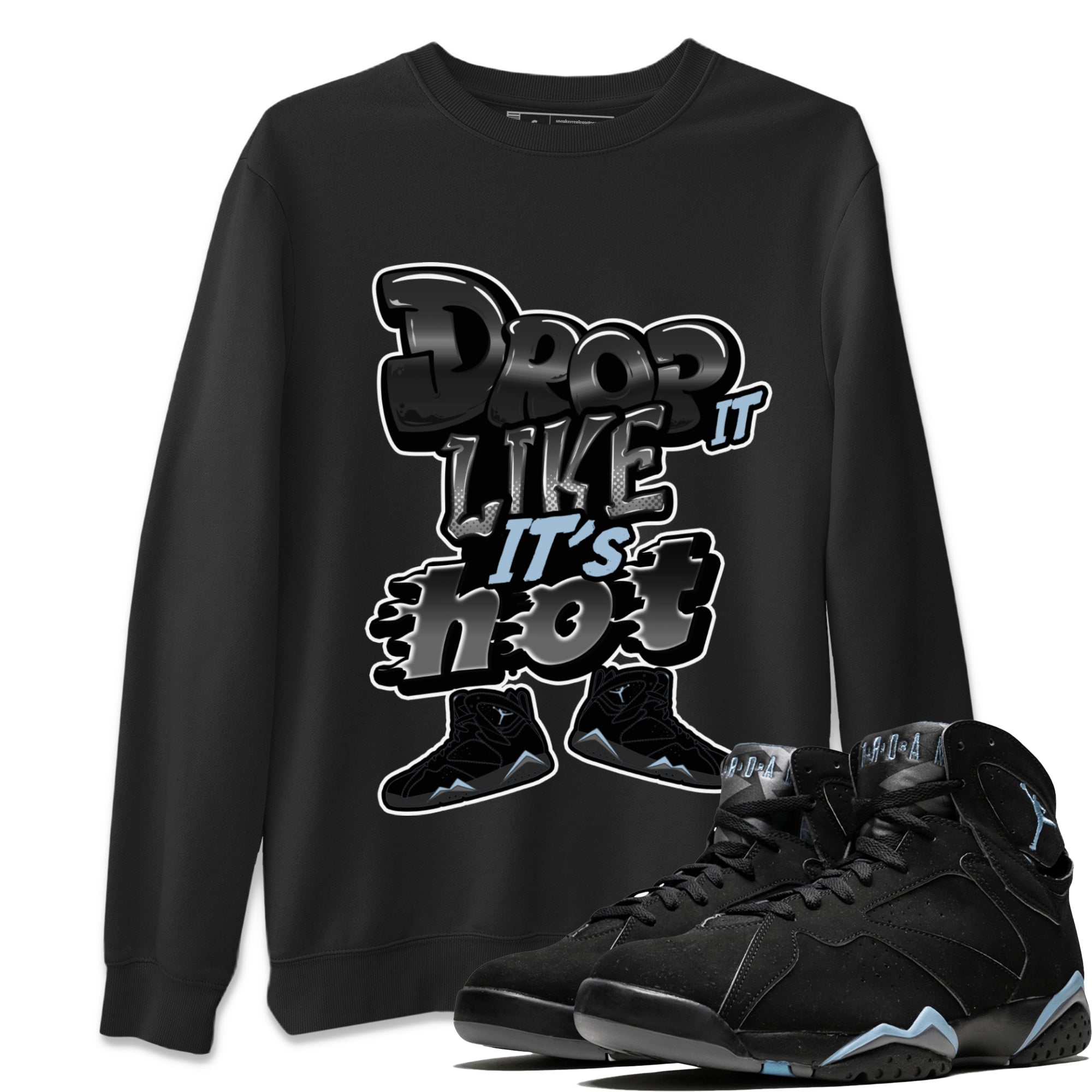 Drop It Like It's Hot snkmatch Tee - Air Jordan 7 Chambray