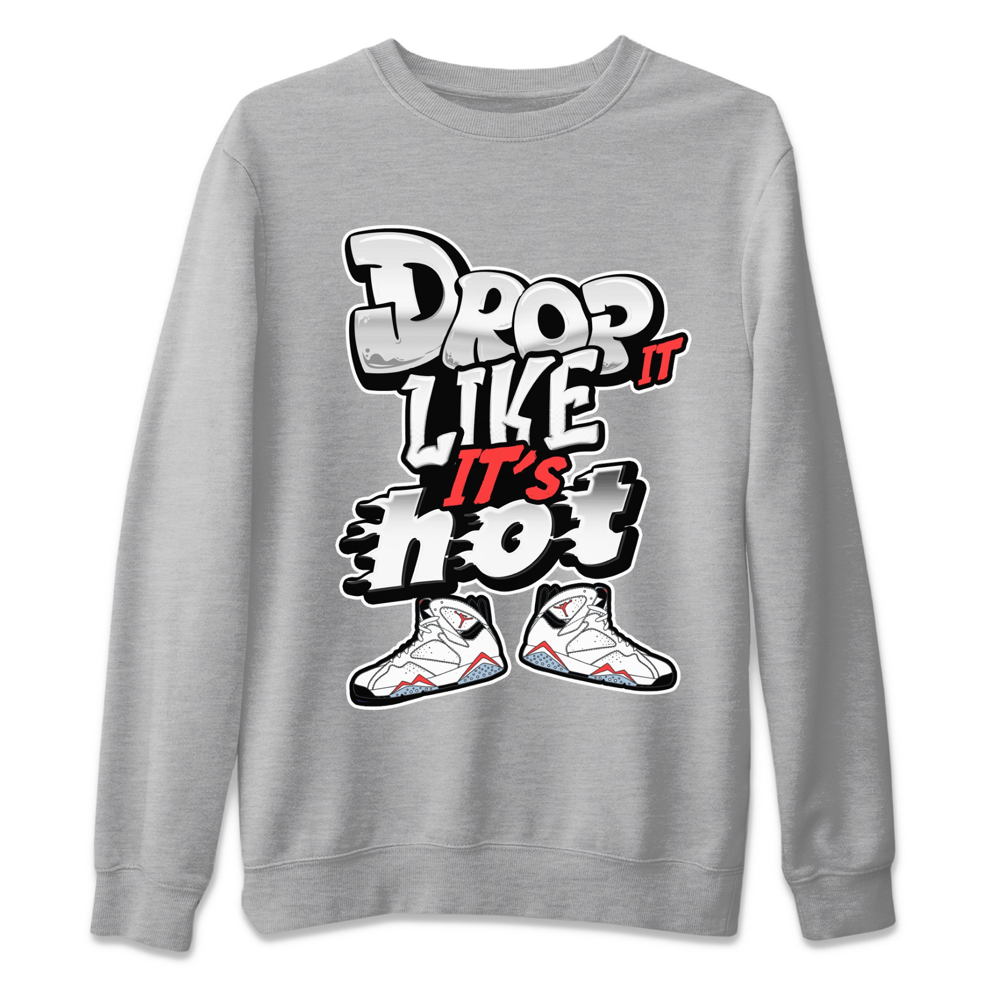 Drop It Like It's Hot snkmatch Tee - Air Jordan 7 White Infrared