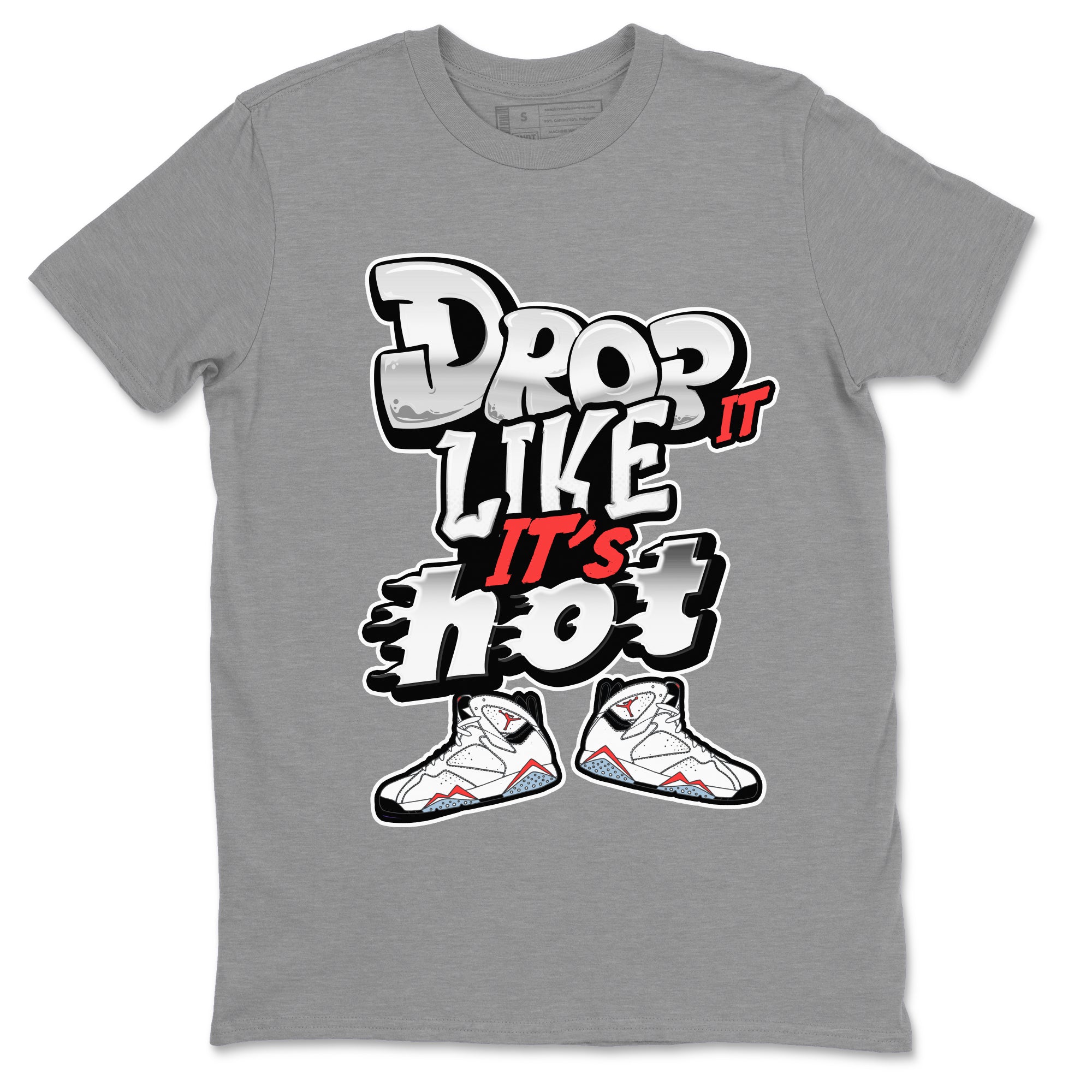 Drop It Like It's Hot snkmatch Tee - Air Jordan 7 White Infrared