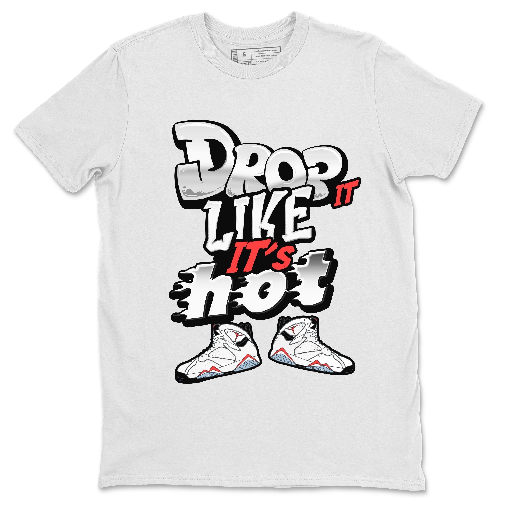 Drop It Like It's Hot snkmatch Tee - Air Jordan 7 White Infrared