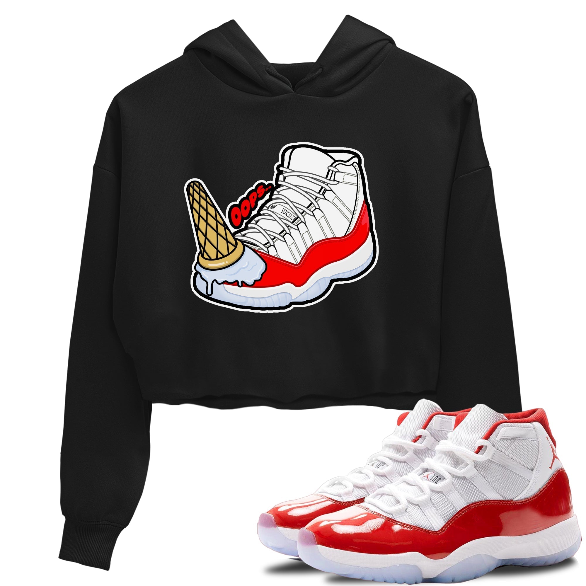 Dropped Ice Cream snkmatch Women's Top - Air Jordan 11 Cherry