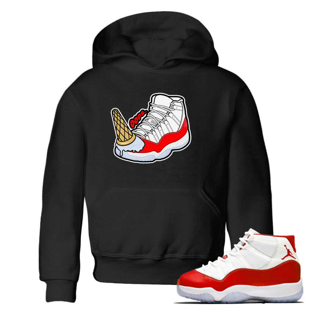 Dropped Ice Cream snkmatch Tee Kids - Air Jordan 11 Cherry