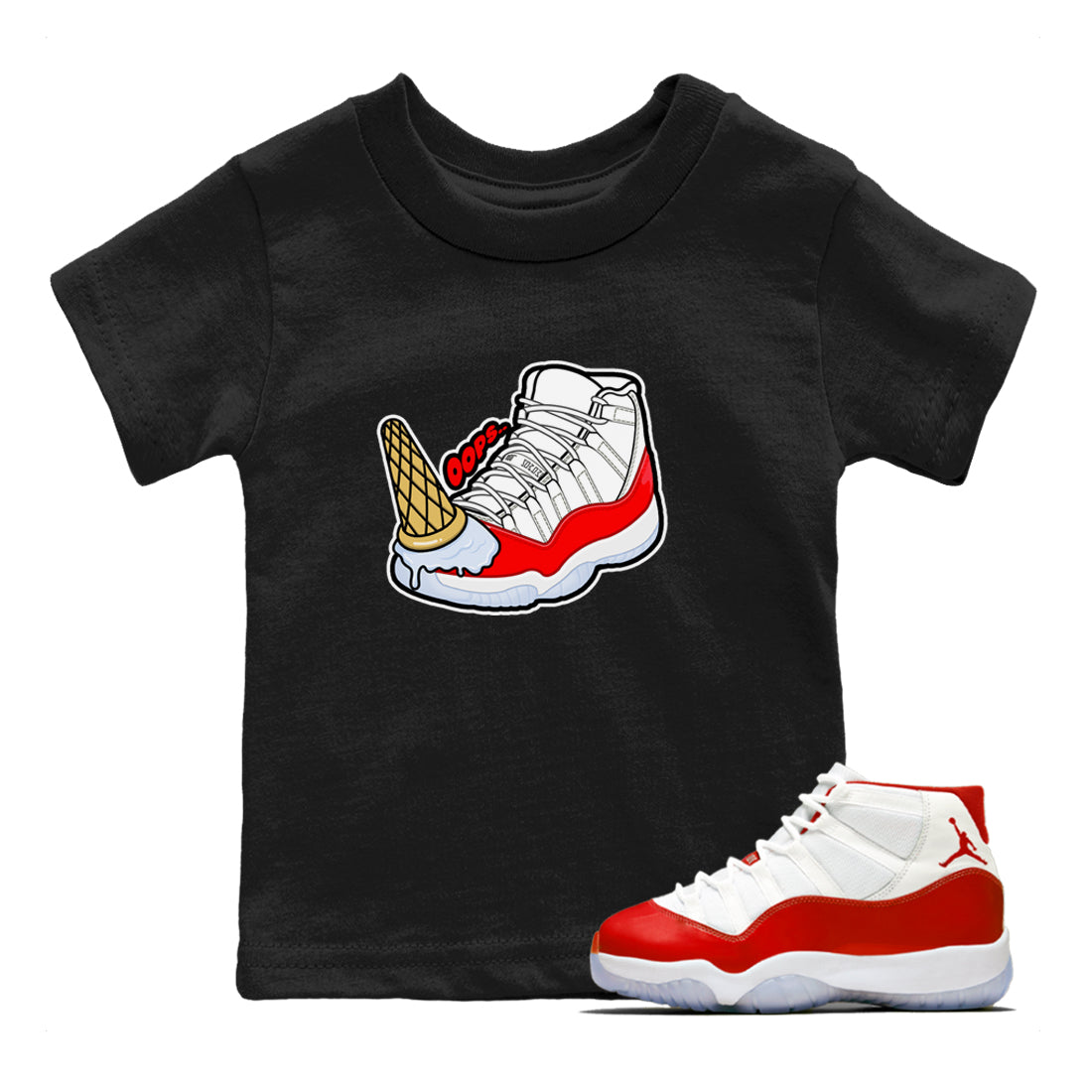 Dropped Ice Cream snkmatch Tee Kids - Air Jordan 11 Cherry