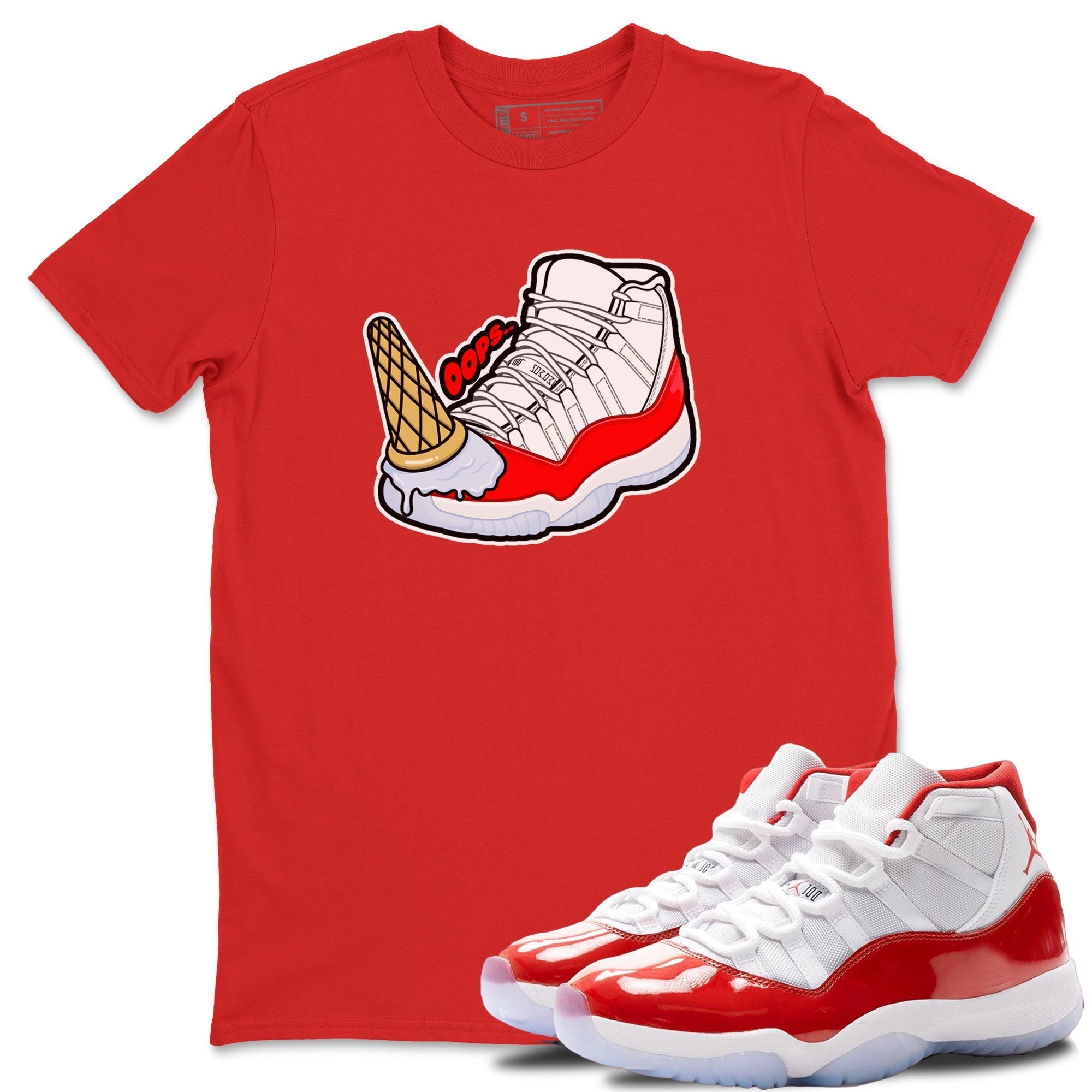 Dropped Ice Cream snkmatch Tee - Air Jordan 11 Cherry