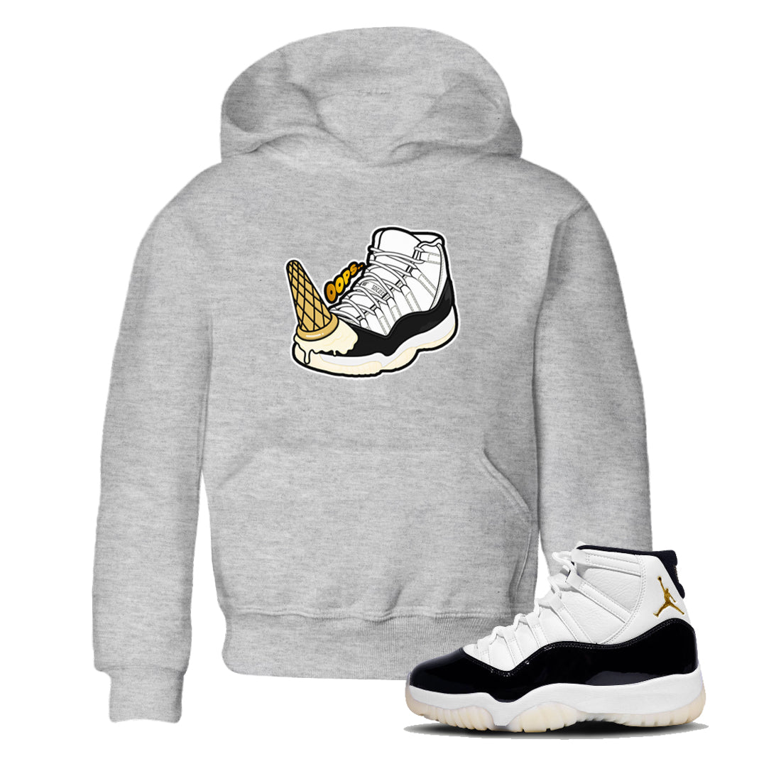 Dropped Ice Cream snkmatch Tees Kids - Air Jordan 11 Gratitude