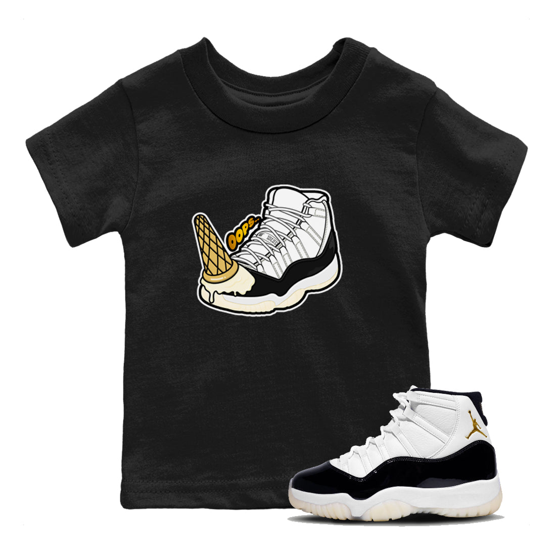 Dropped Ice Cream snkmatch Tees Kids - Air Jordan 11 Gratitude