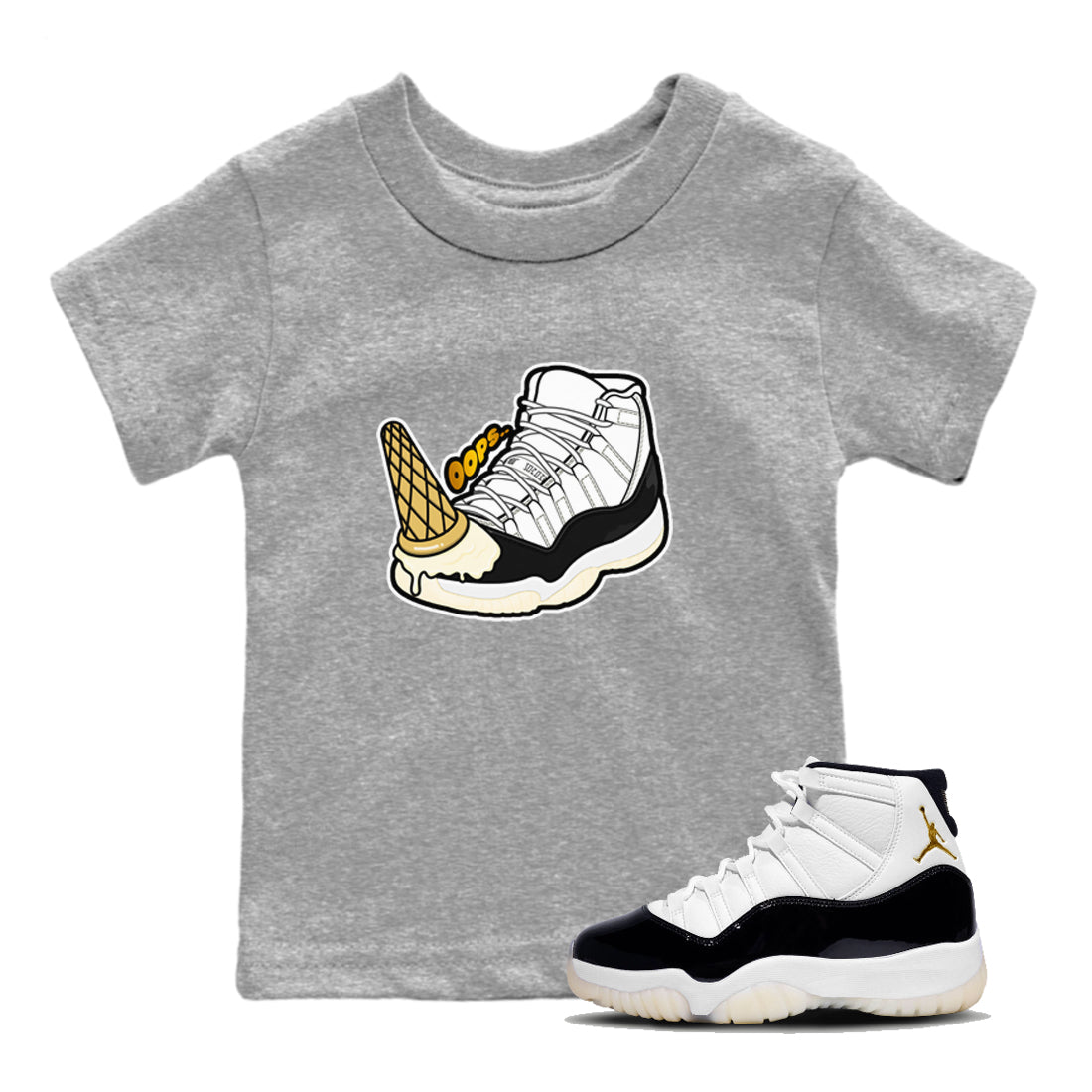 Dropped Ice Cream snkmatch Tees Kids - Air Jordan 11 Gratitude
