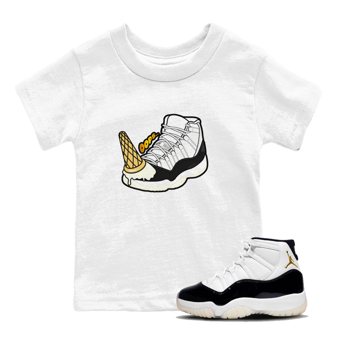 Dropped Ice Cream snkmatch Tees Kids - Air Jordan 11 Gratitude
