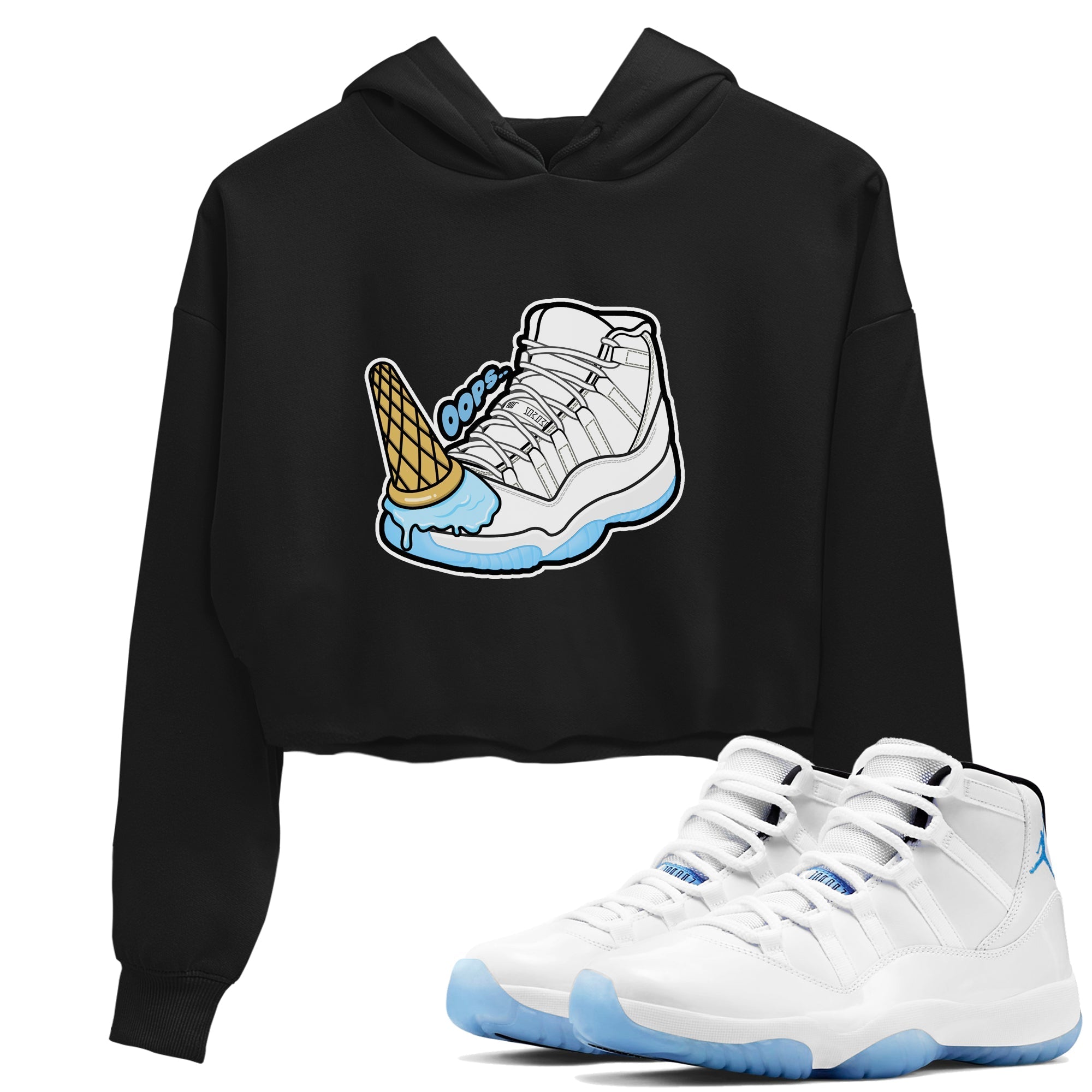 Dropped Ice Cream snkmatch Women's Top - Air Jordan 11 Legend Blue