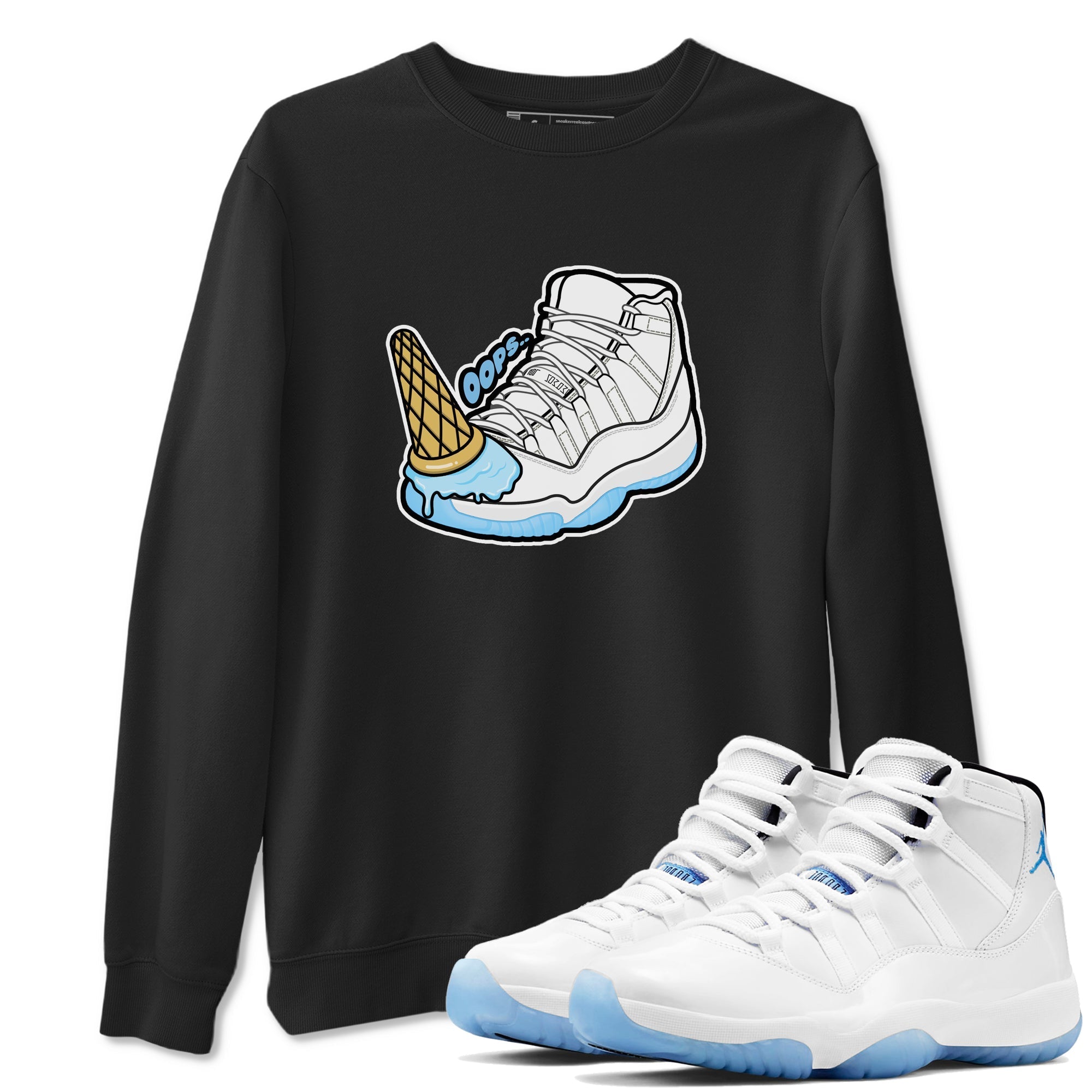 Dropped Ice Cream snkmatch Tees - Air Jordan 11 Legend Blue