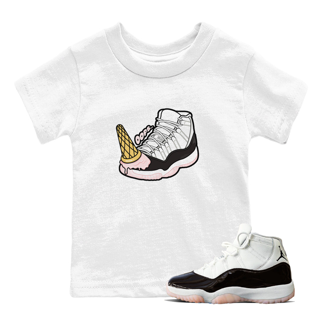 Dropped Ice Cream snkmatch Tee Kids - Air Jordan 11 Neapolitan