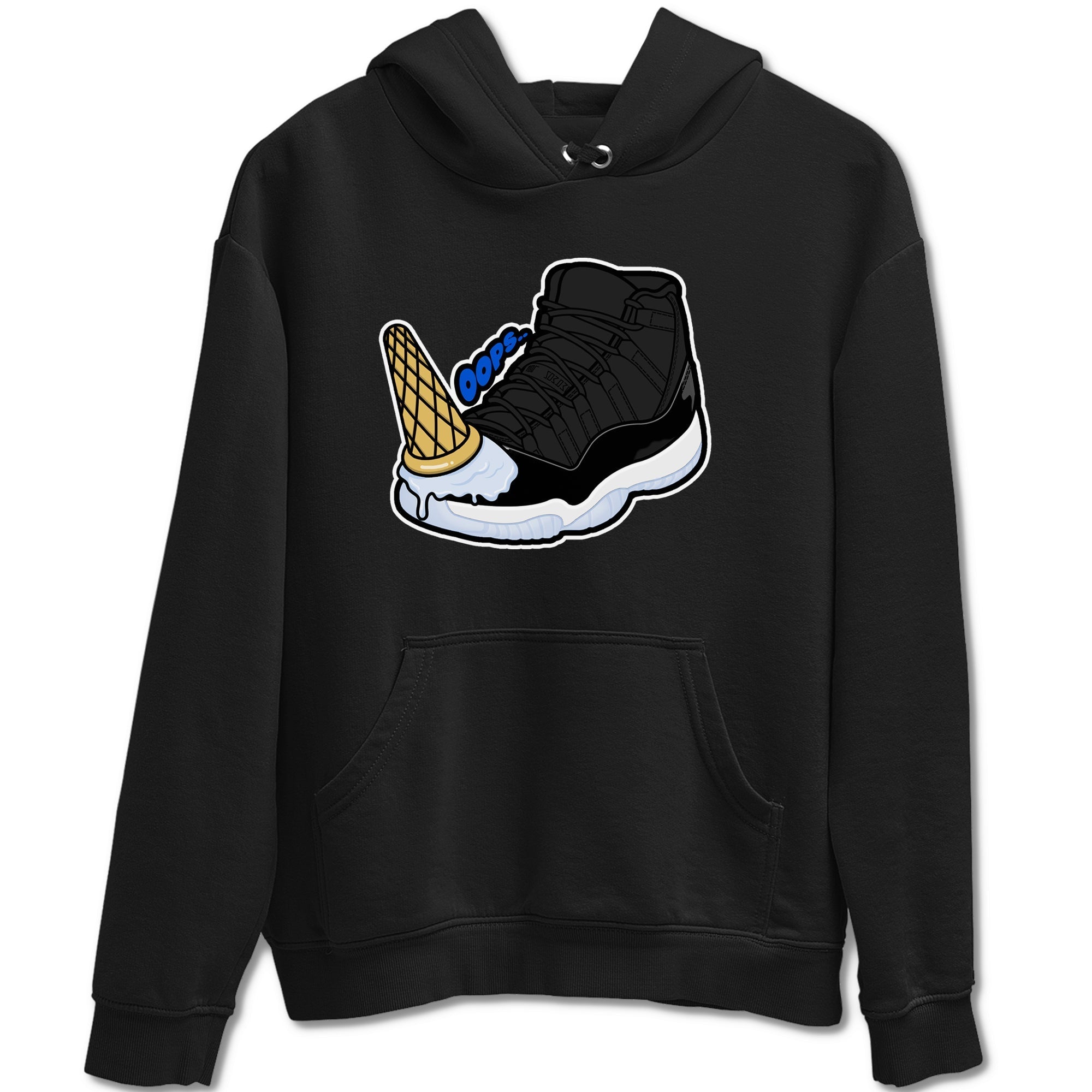 Dropped Ice Cream snkmatch Tees - Air Jordan 11 Black and Varsity Royal