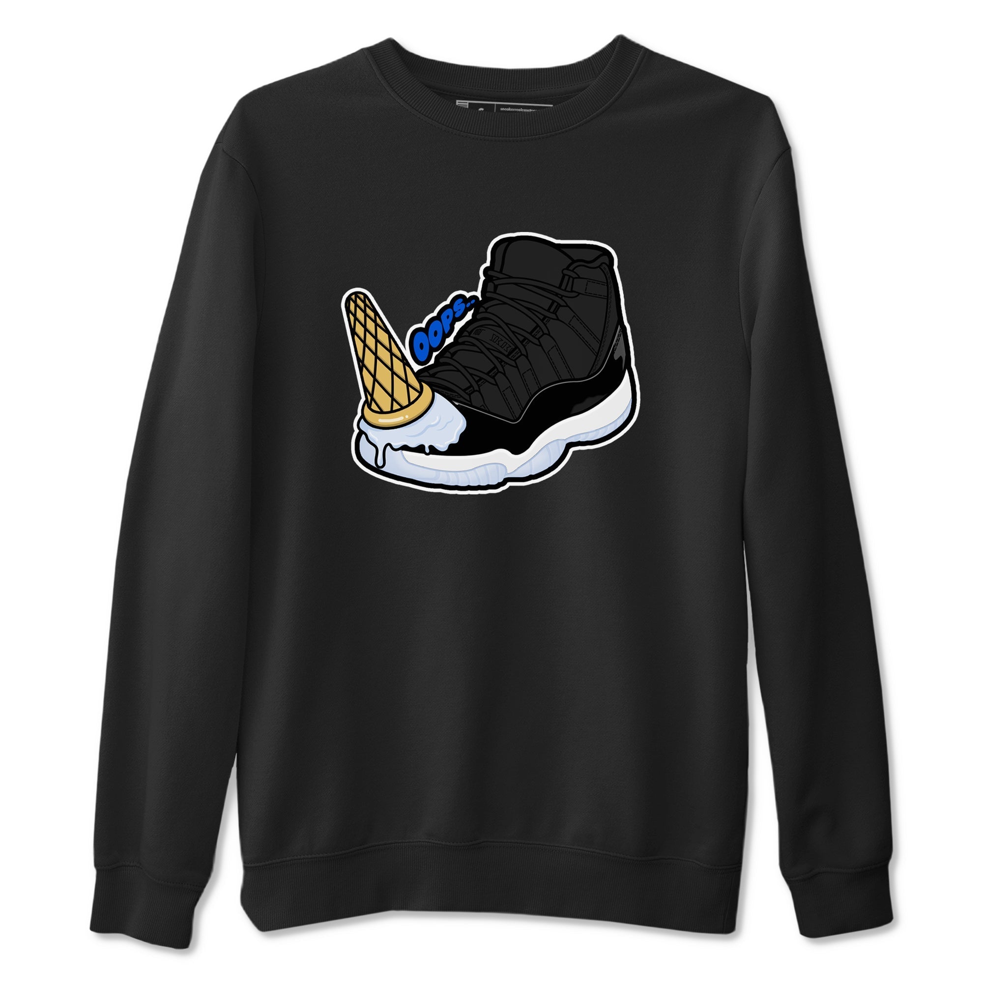 Dropped Ice Cream snkmatch Tees - Air Jordan 11 Black and Varsity Royal