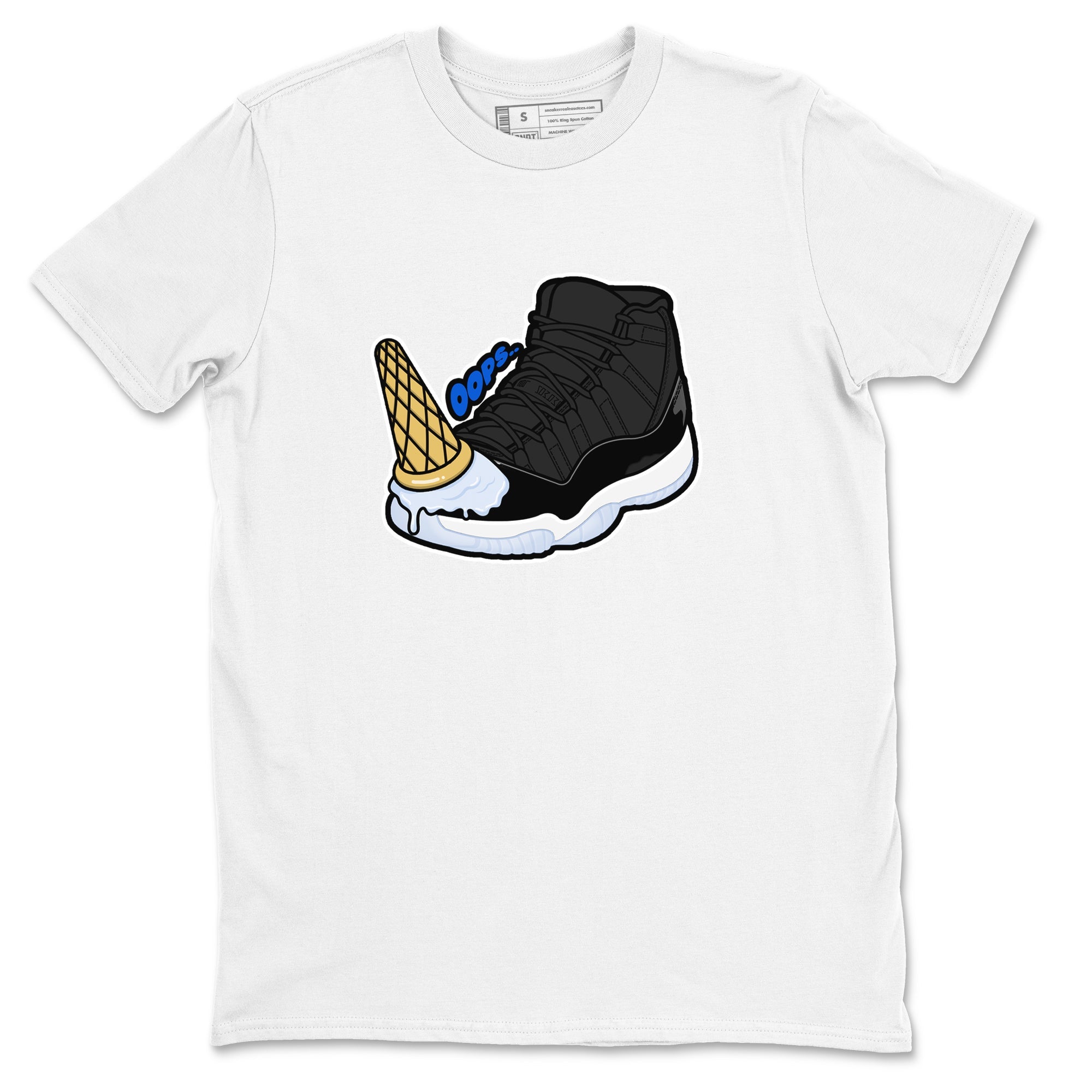 Dropped Ice Cream snkmatch Tees - Air Jordan 11 Black and Varsity Royal