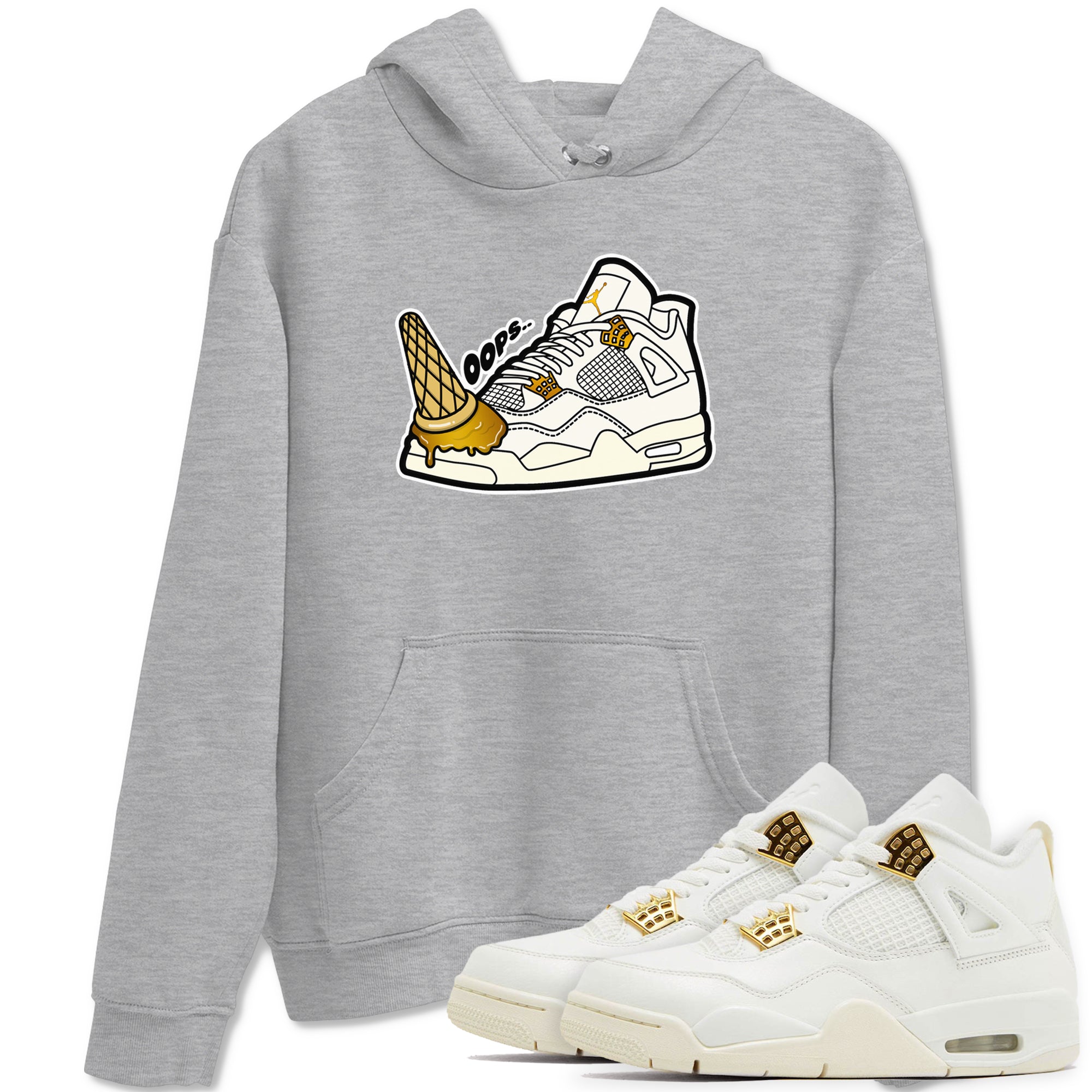 Dropped Ice Cream snkmatch Tees - Air Jordan 4 Sail 2024