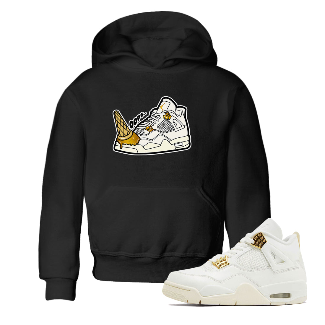 Dropped Ice Cream snkmatch Tees Kids - Air Jordan 4 Sail 2024