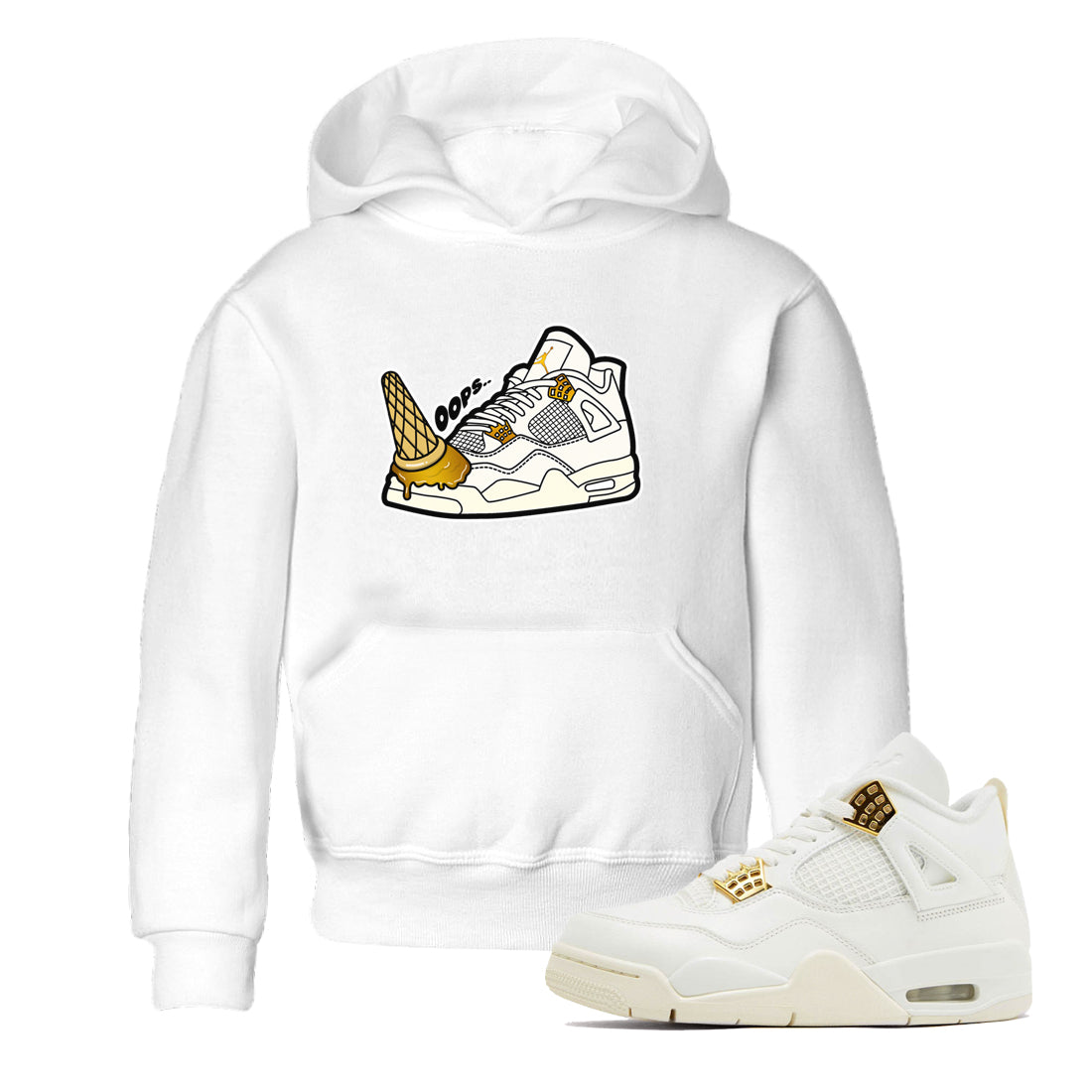 Dropped Ice Cream snkmatch Tees Kids - Air Jordan 4 Sail 2024