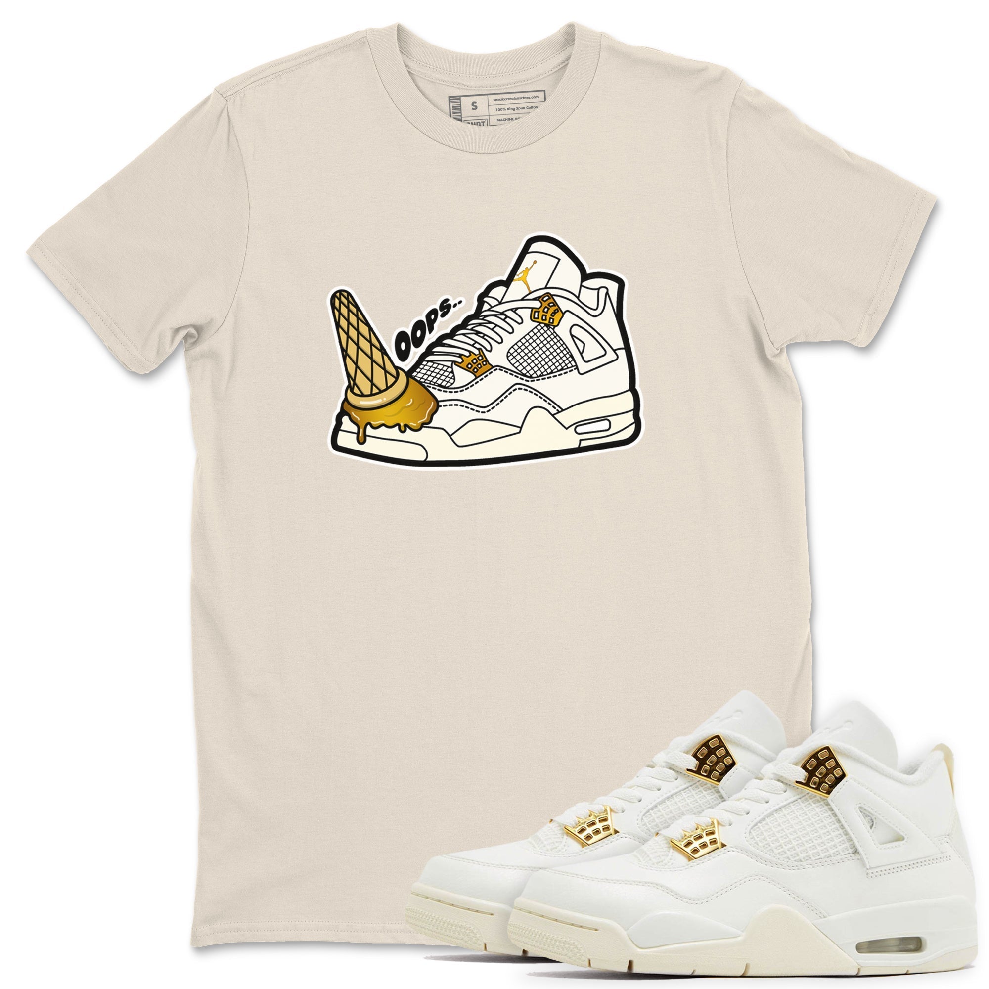 Dropped Ice Cream snkmatch Tees - Air Jordan 4 Sail 2024