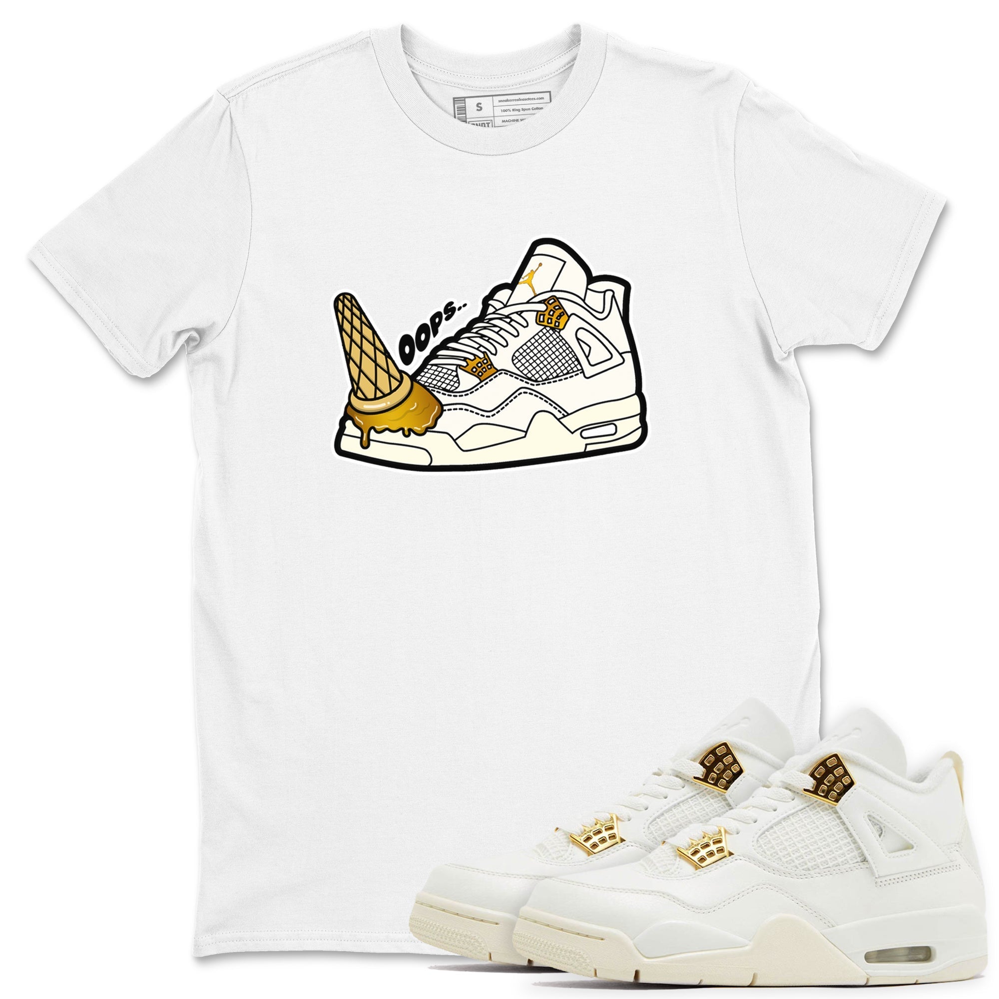 Dropped Ice Cream snkmatch Tees - Air Jordan 4 Sail 2024