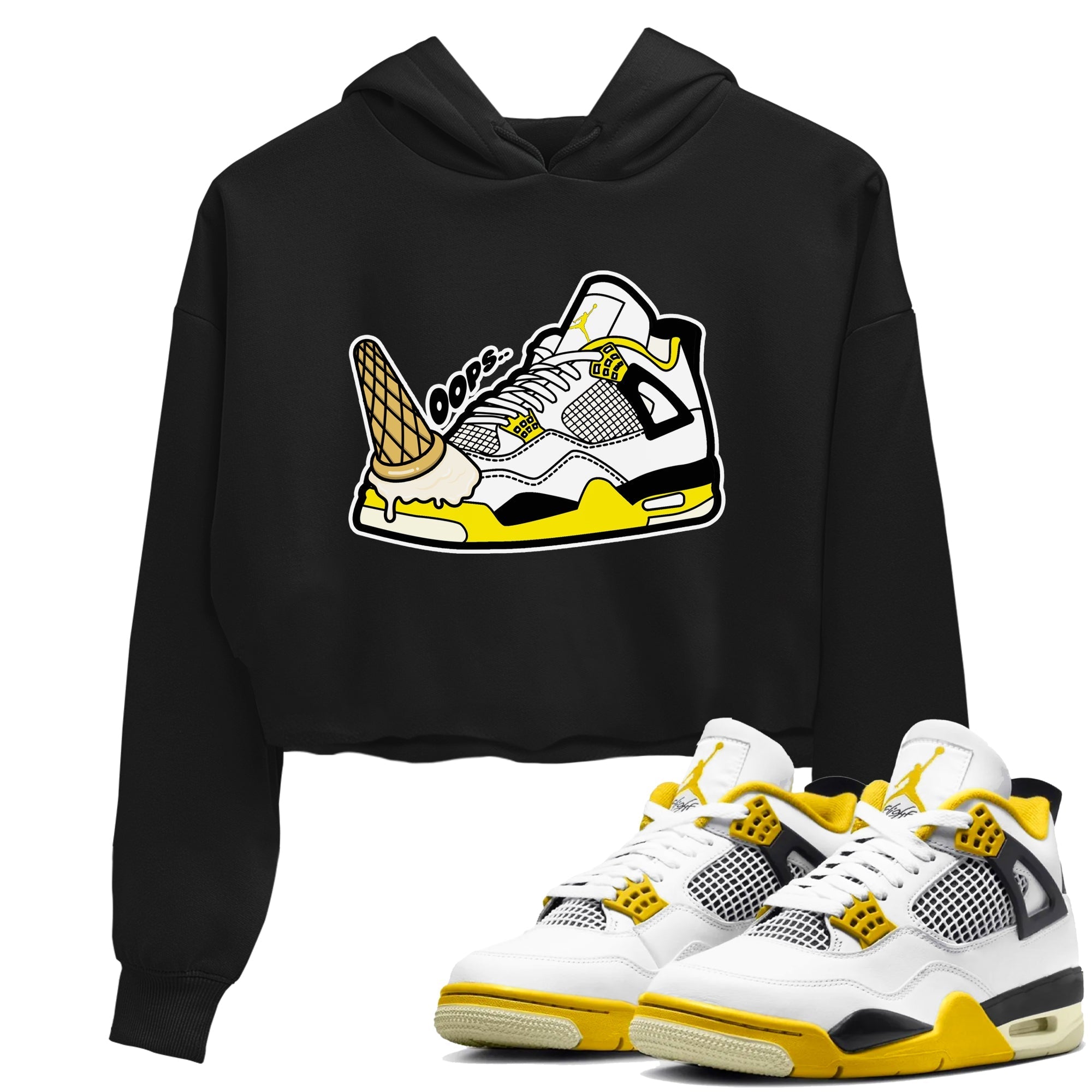 Dropped Ice Cream snkmatch Women's Top - Air Jordan 4 Vivid Sulfur