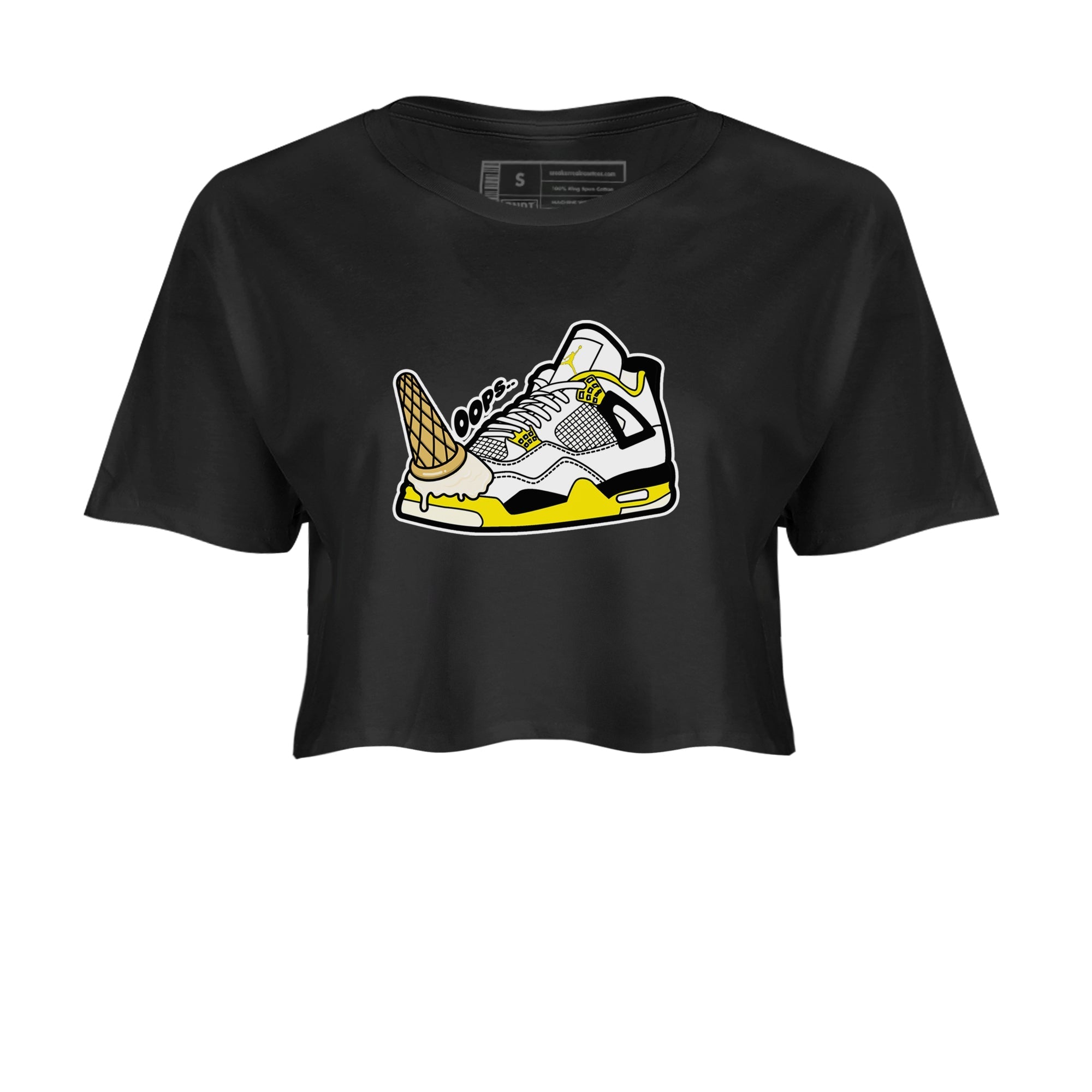 Dropped Ice Cream snkmatch Women's Top - Air Jordan 4 Vivid Sulfur