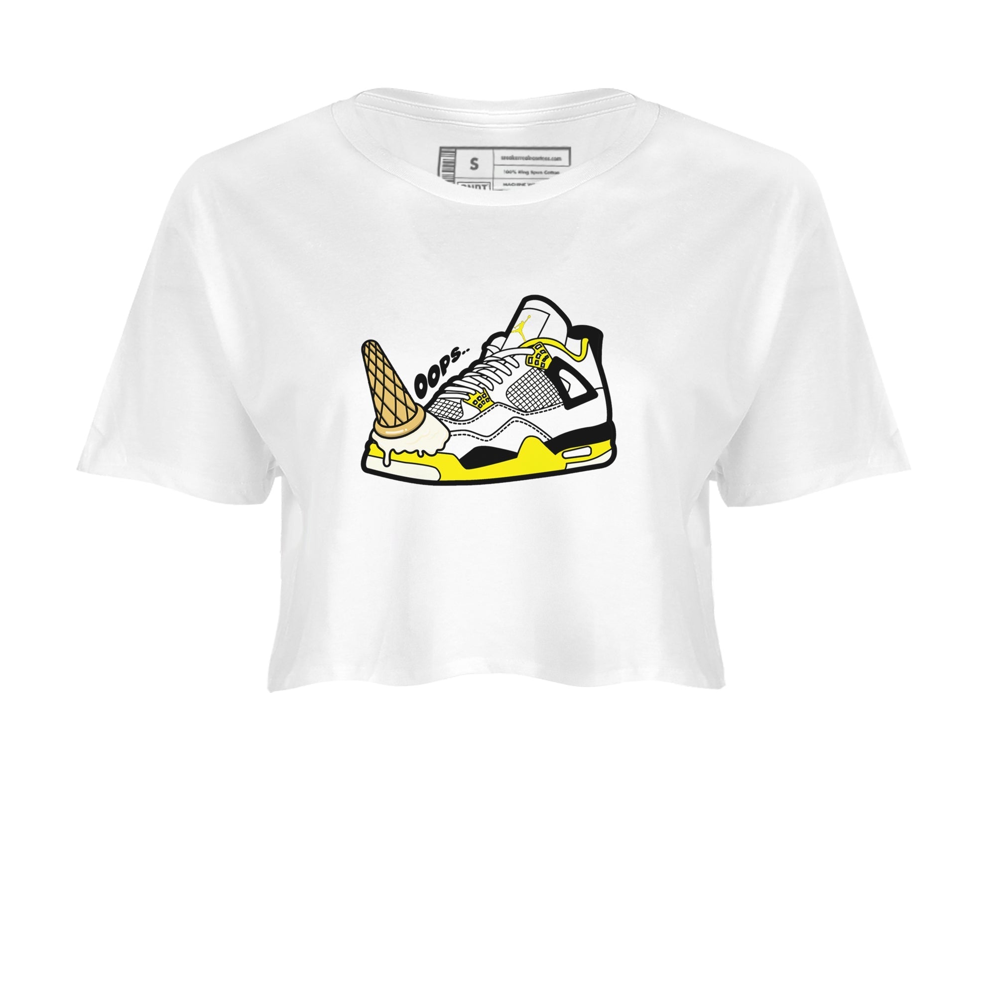 Dropped Ice Cream snkmatch Women's Top - Air Jordan 4 Vivid Sulfur
