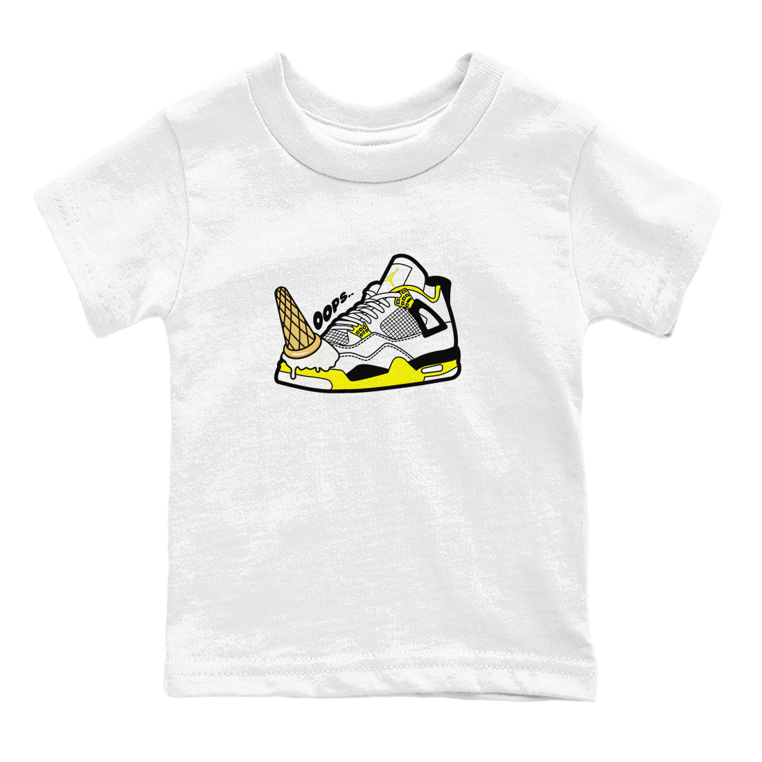 Dropped Ice Cream snkmatch Tees Kids - Air Jordan 4 Vivid Sulfur