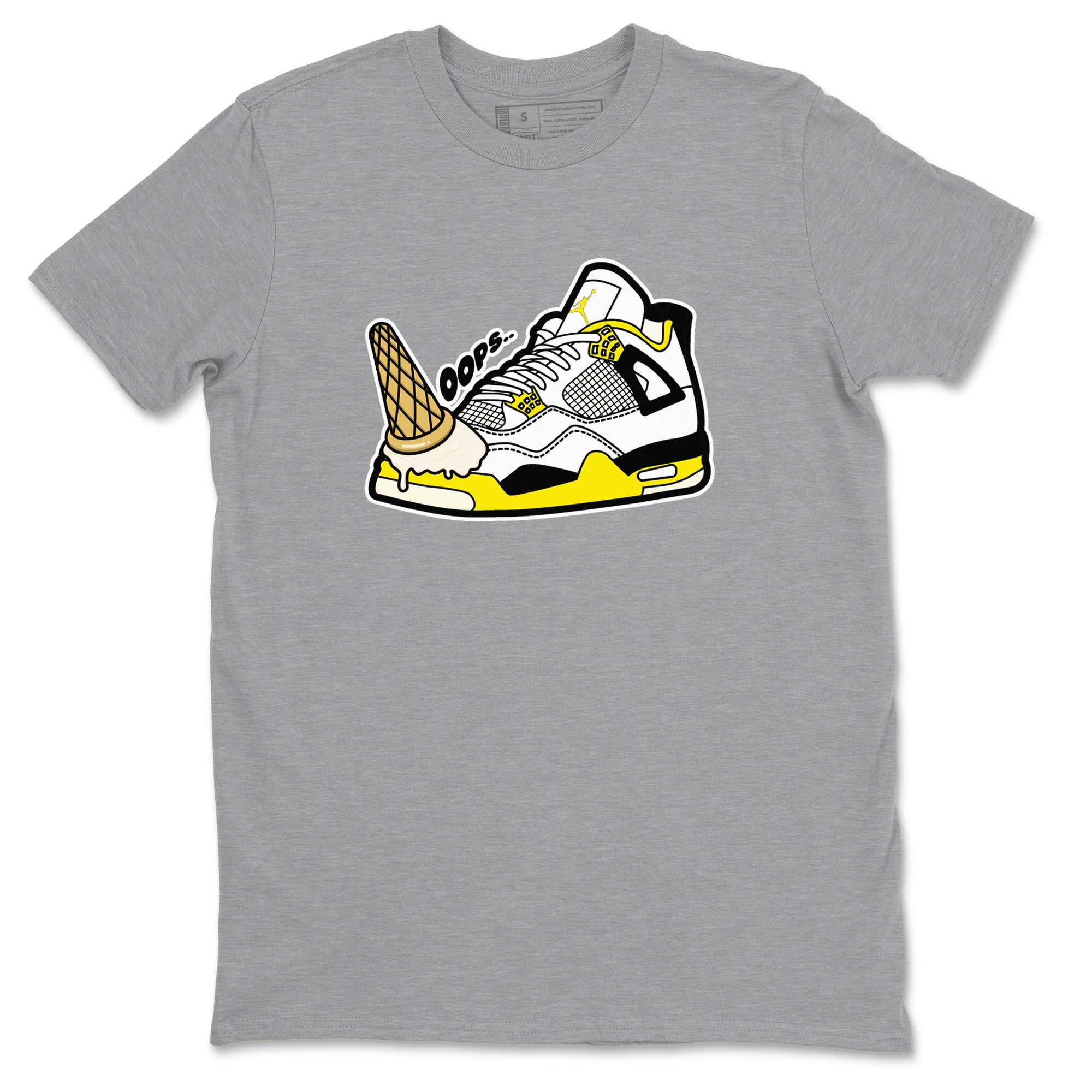 Dropped Ice Cream snkmatch Tees - Air Jordan 4 Vivid Sulfur