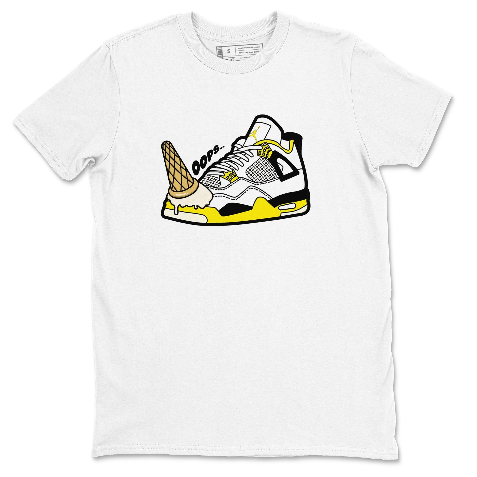 Dropped Ice Cream snkmatch Tees - Air Jordan 4 Vivid Sulfur