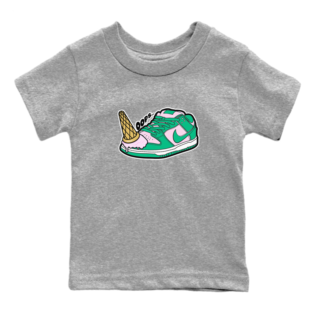 Dropped Ice Cream snkmatch Tees Kids - Dunk Medium Soft Pink Malachite