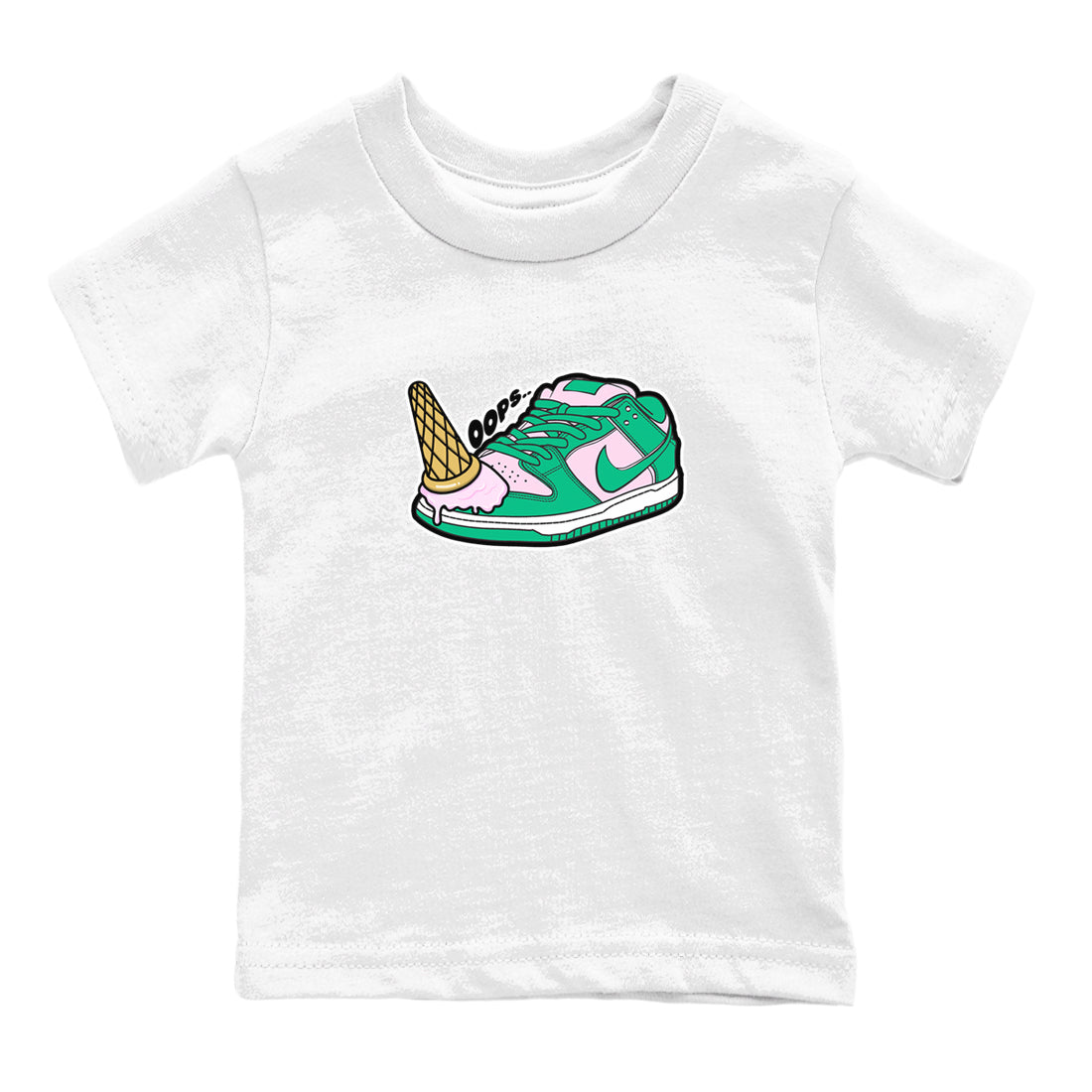 Dropped Ice Cream snkmatch Tees Kids - Dunk Medium Soft Pink Malachite