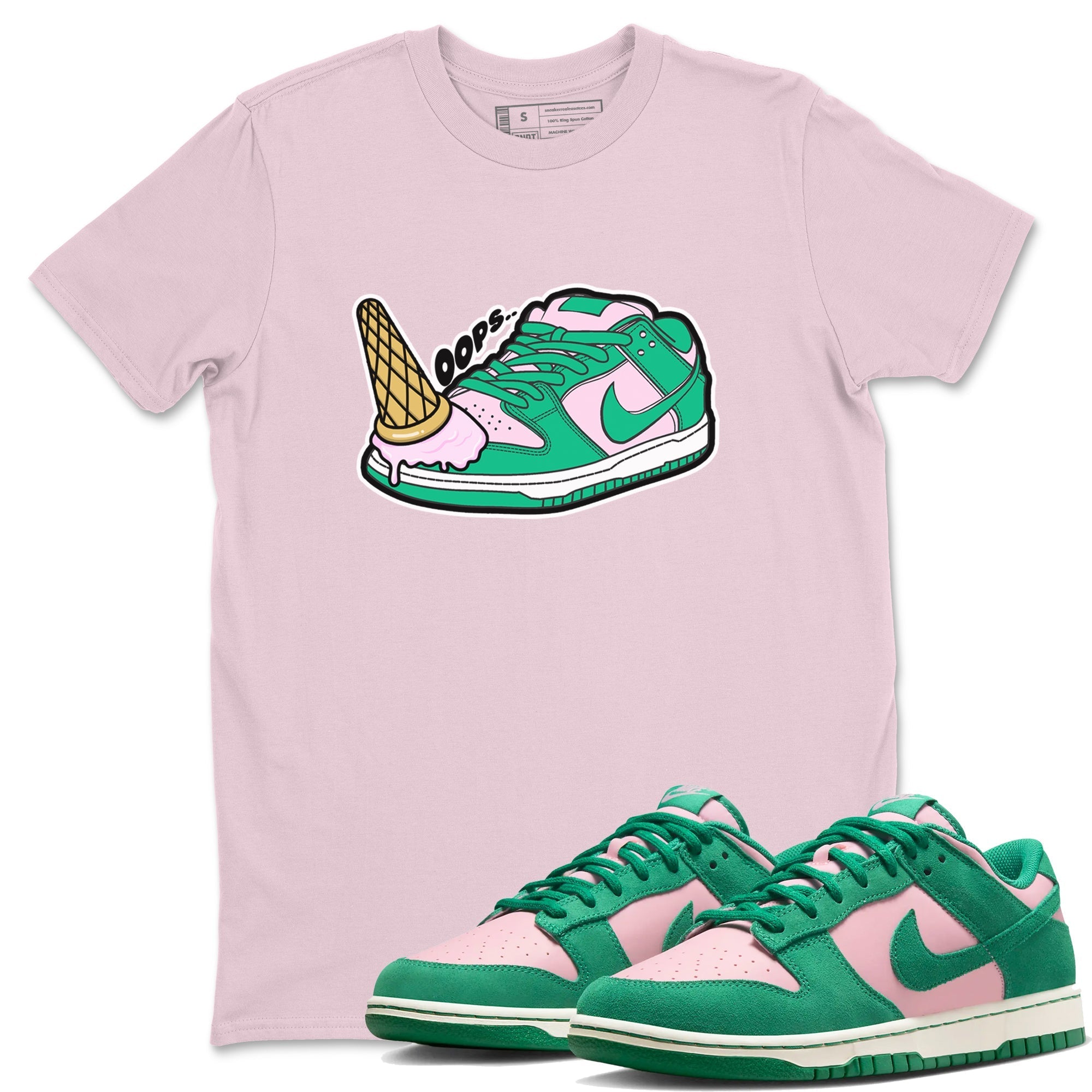 Dropped Ice Cream snkmatch Tees - Dunk Medium Soft Pink Malachite