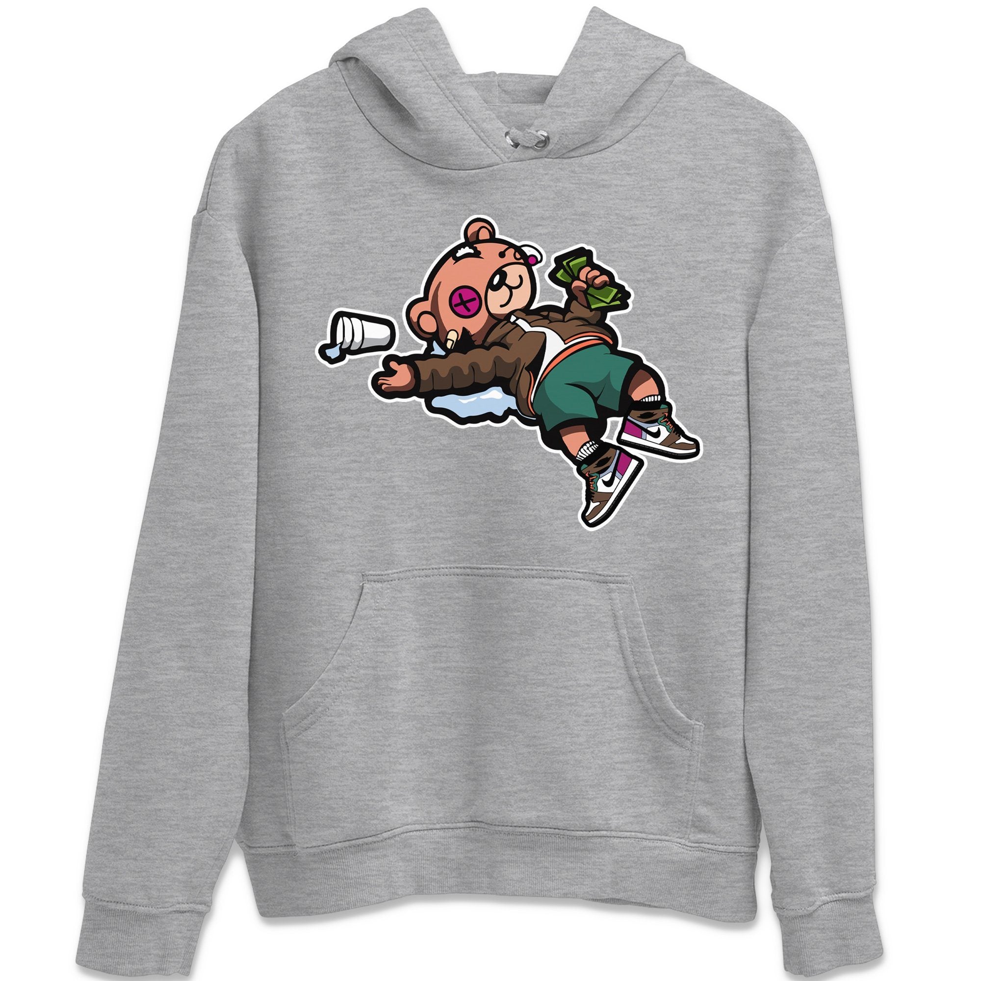 Drunk Teddy Bear Unisex Tops - Air Jordan 1 Hand Crafted