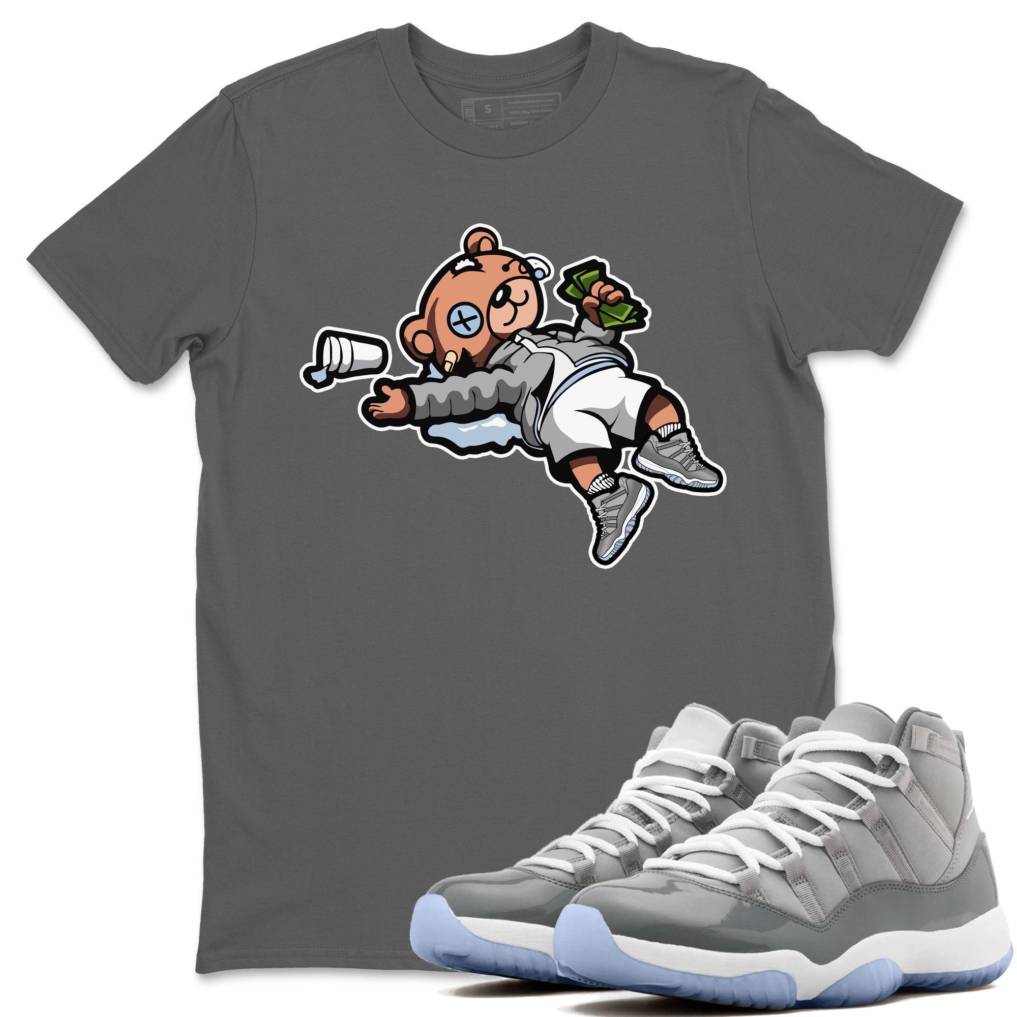 Drunk Teddy Bear Unisex Tops - Air Jordan 11 Cool Grey