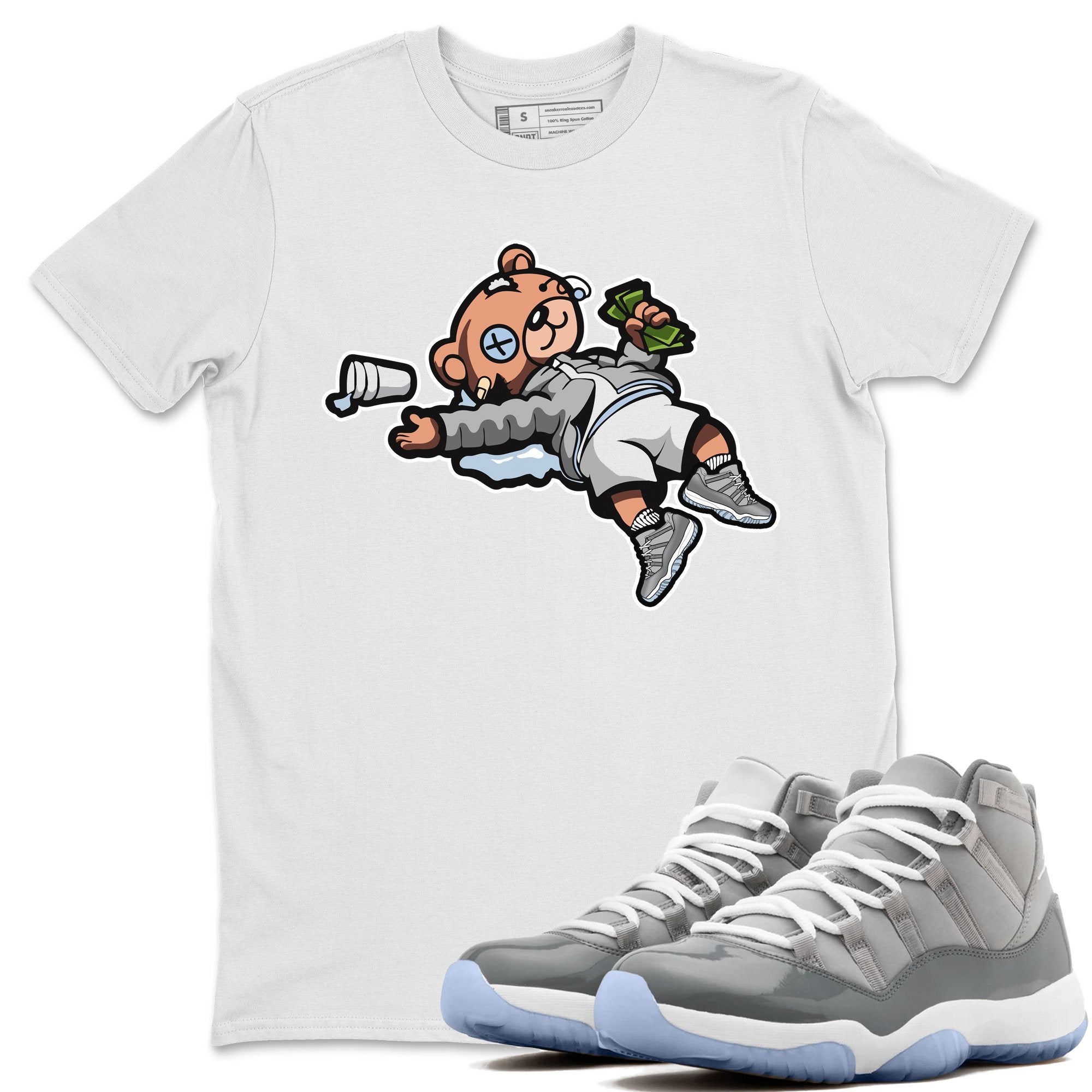 Drunk Teddy Bear Unisex Tops - Air Jordan 11 Cool Grey