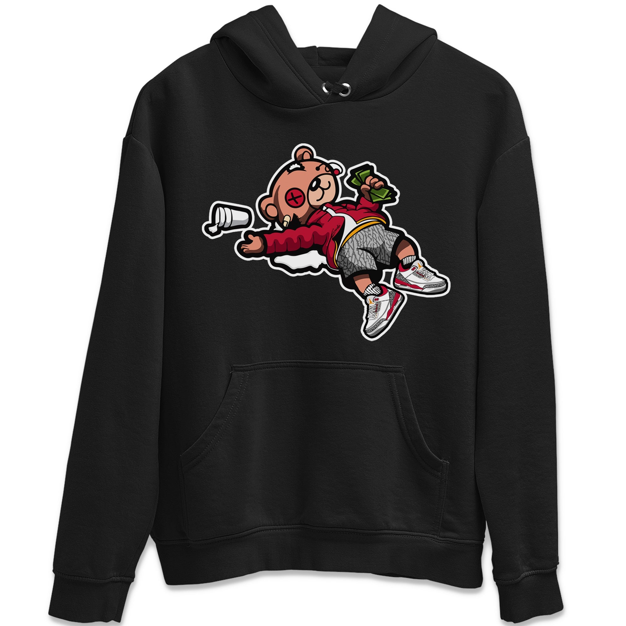 Drunk Teddy Bear Unisex Tops - Air Jordan 3 Cardinal