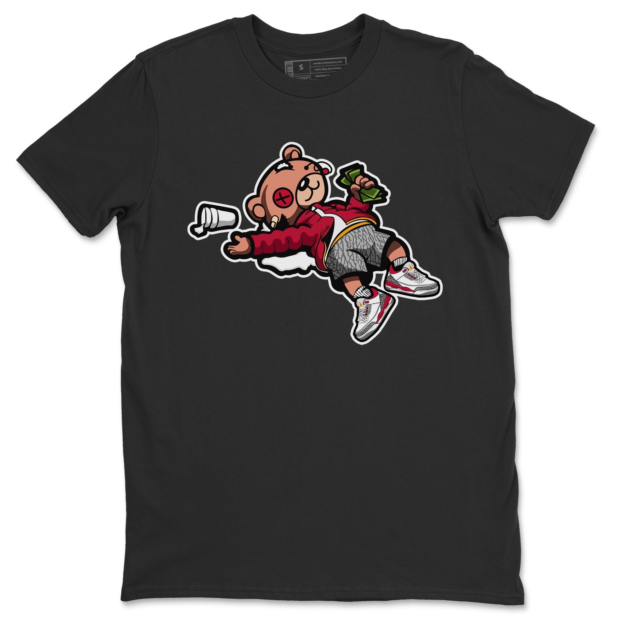 Drunk Teddy Bear Unisex Tops - Air Jordan 3 Cardinal