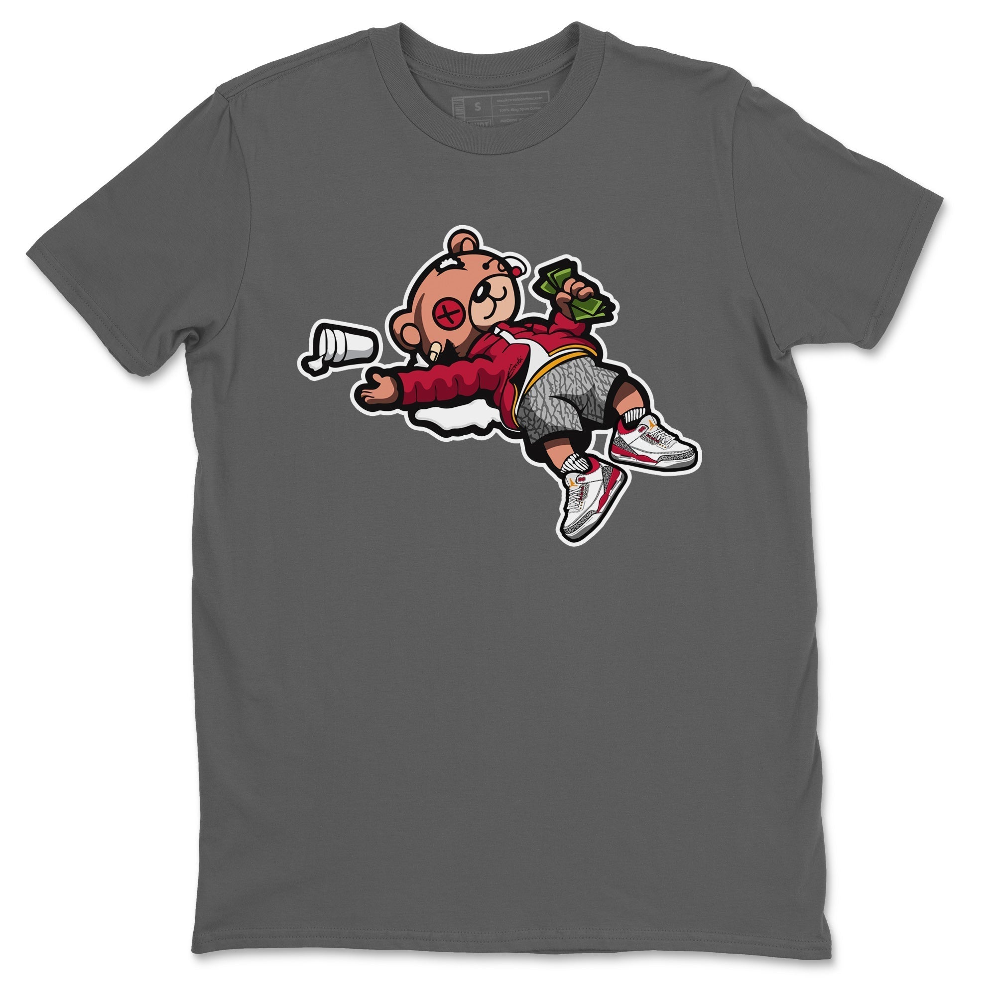 Drunk Teddy Bear Unisex Tops - Air Jordan 3 Cardinal