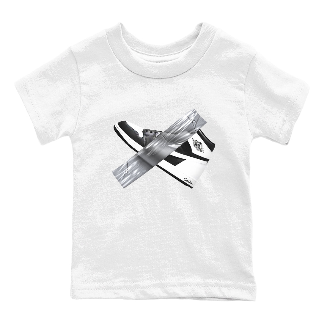 Duct Tape snkmatch Tees Kids - Air Jordan 1 Black White