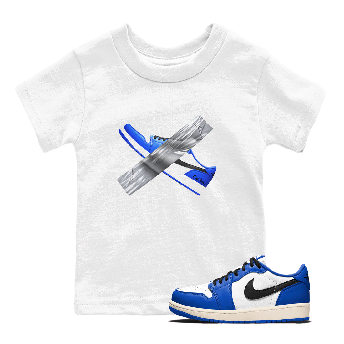 Duct Tape snkmatch Tees Kids - Air Jordan 1 Game Royal