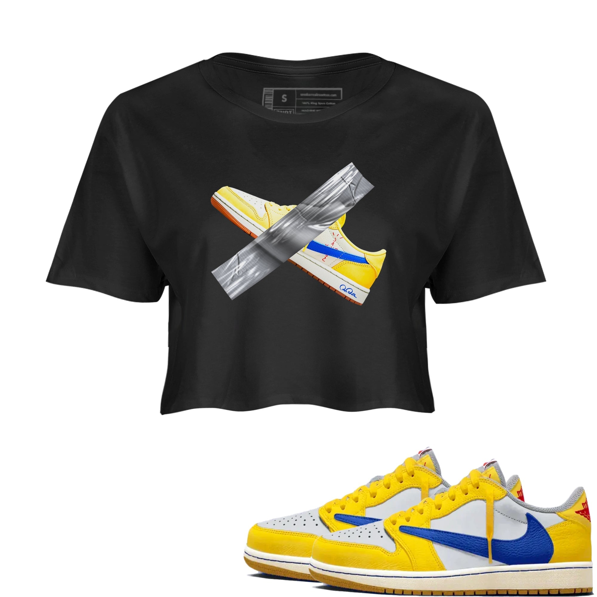 Duct Tape snkmatch Women's Top - Air Jordan 1 Travis Scott Canary