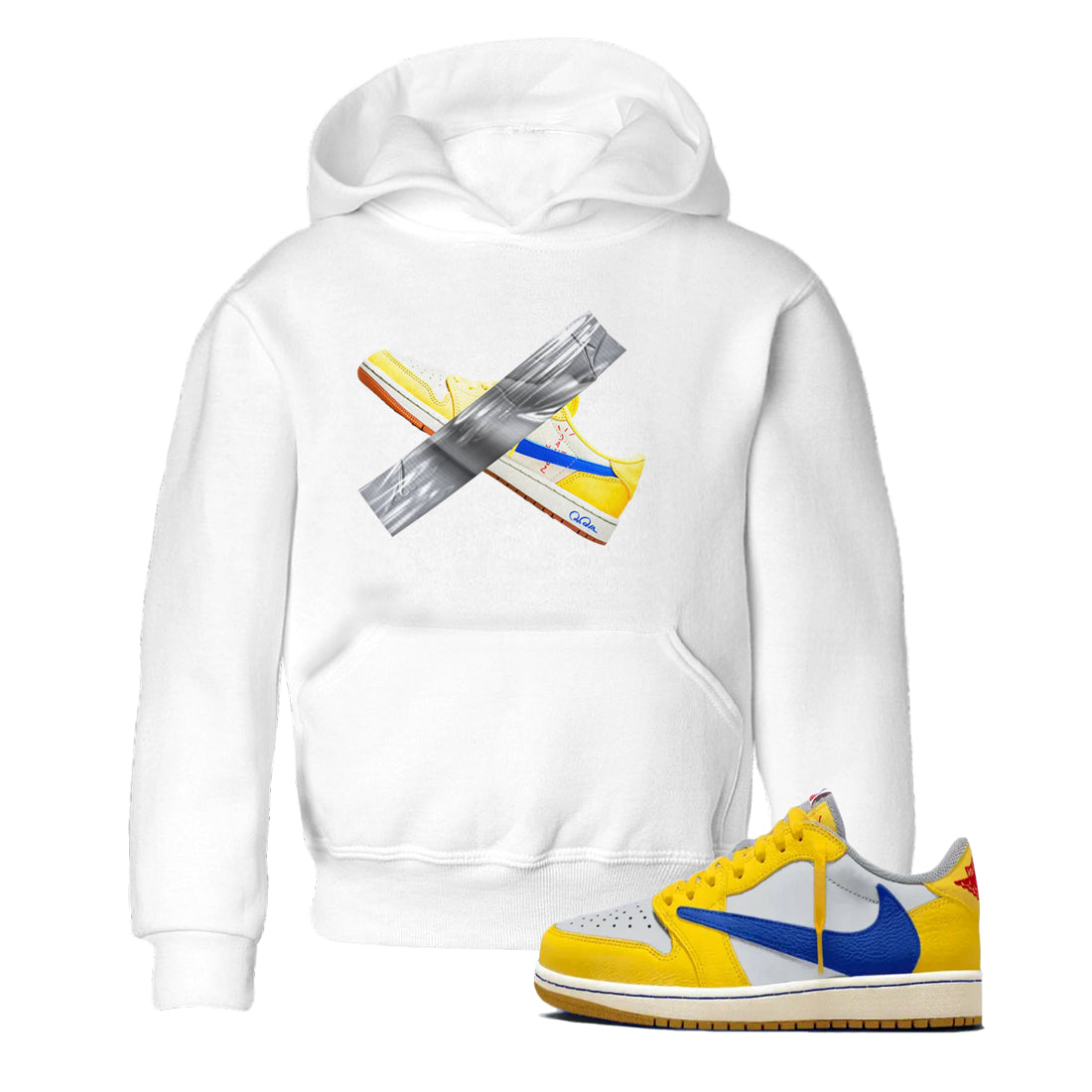 Duct Tape snkmatch Tees Kids - Air Jordan 1 Travis Scott Canary