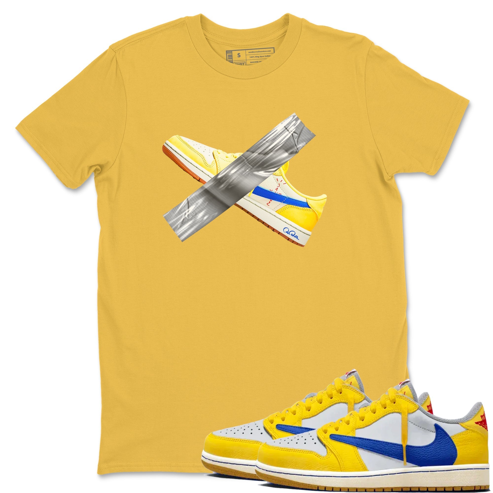 Duct Tape snkmatch Tees - Air Jordan 1 Travis Scott Canary