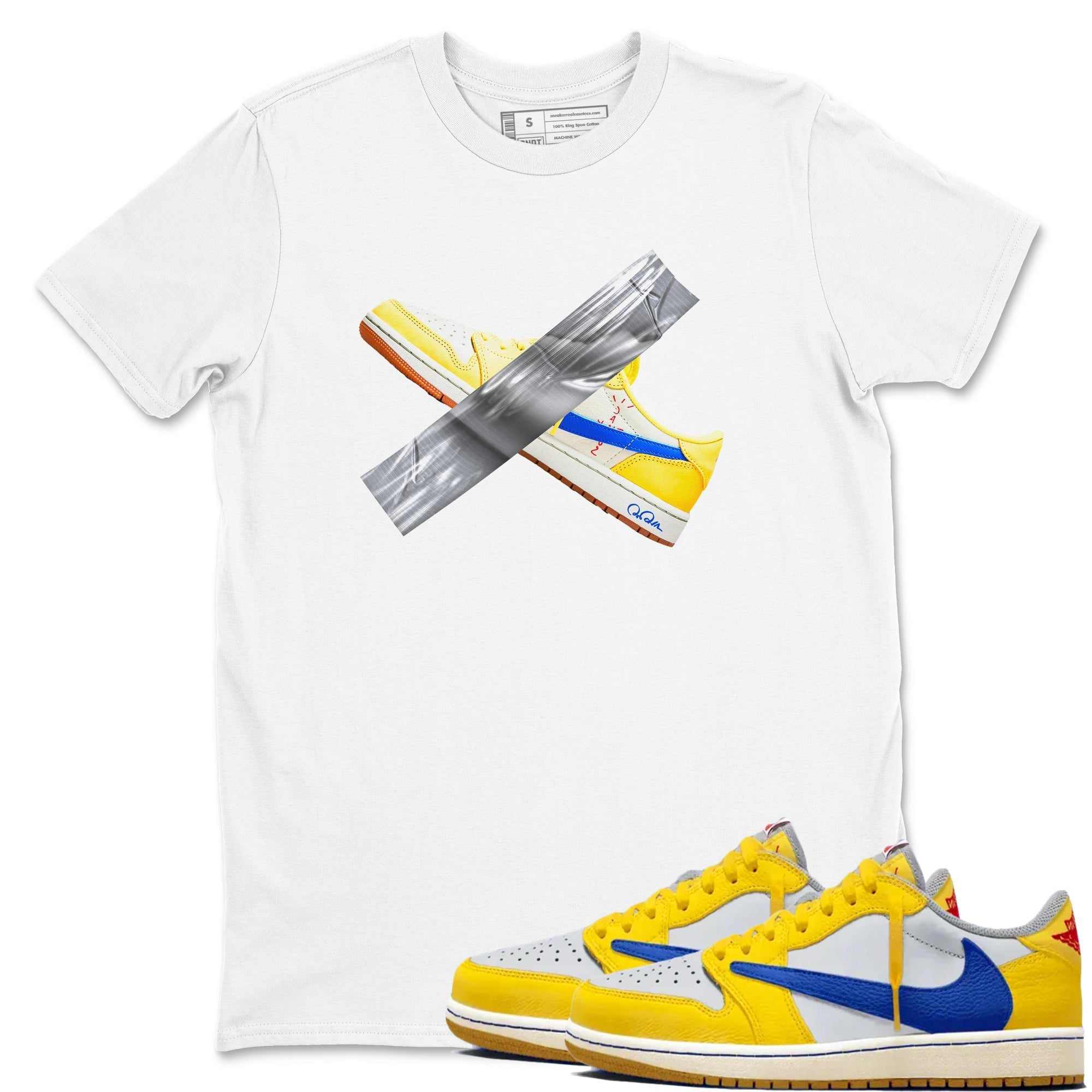 Duct Tape snkmatch Tees - Air Jordan 1 Travis Scott Canary