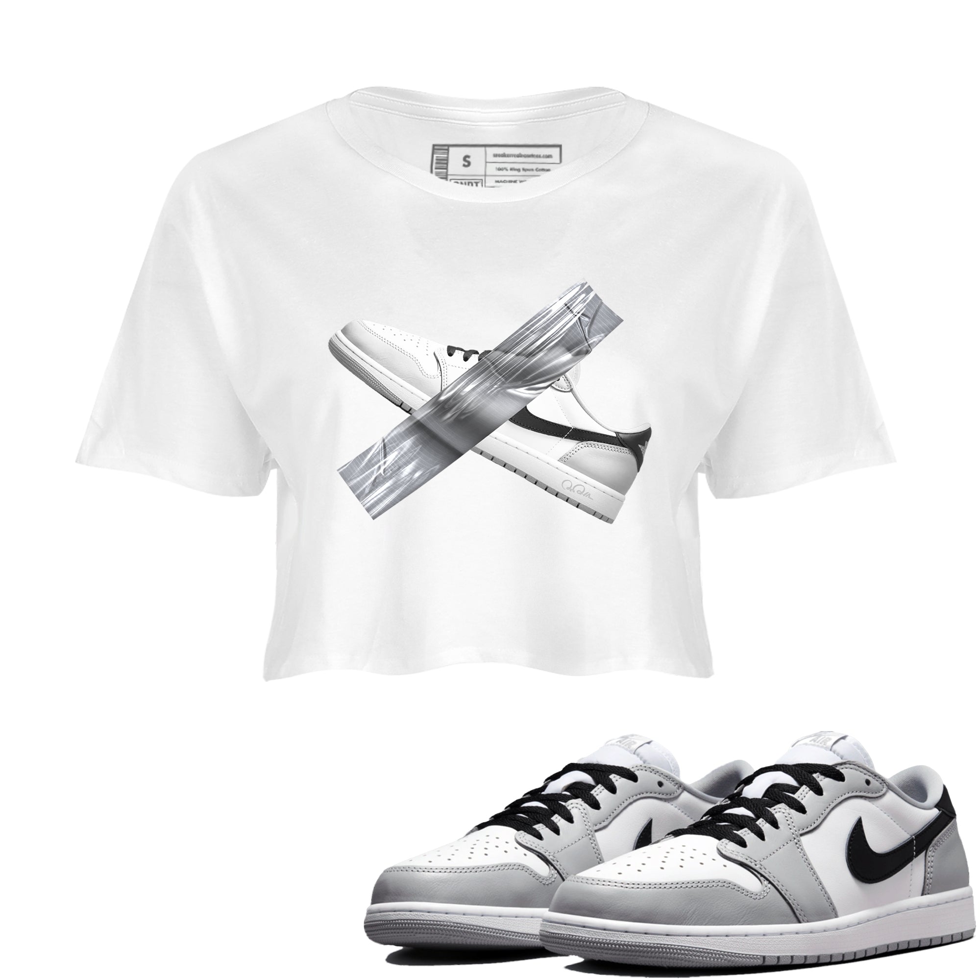 Duct Tape snkmatch Women's Top - Air Jordan 1 Wolf Grey