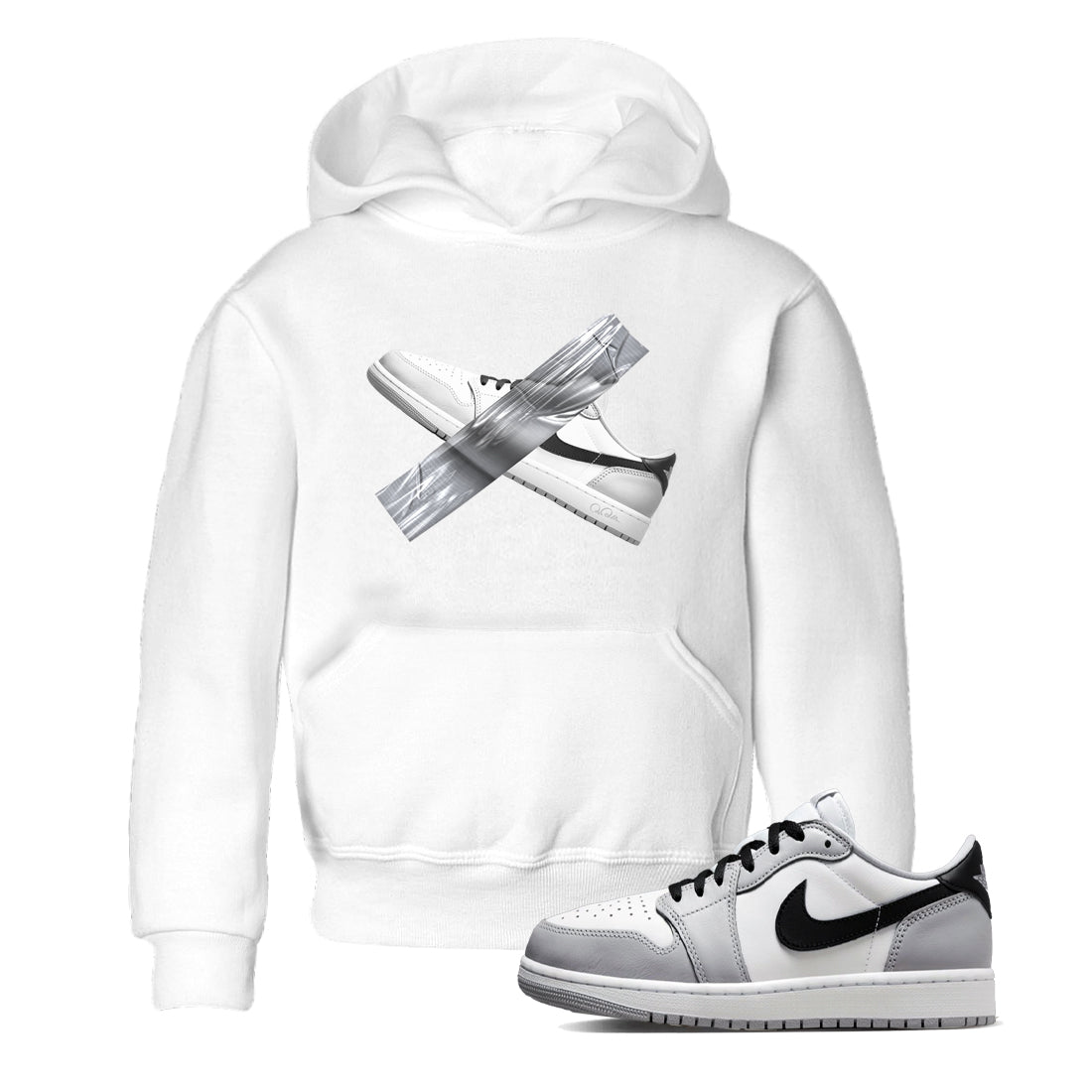 Duct Tape snkmatch Tees Kids - Air Jordan 1 Wolf Grey
