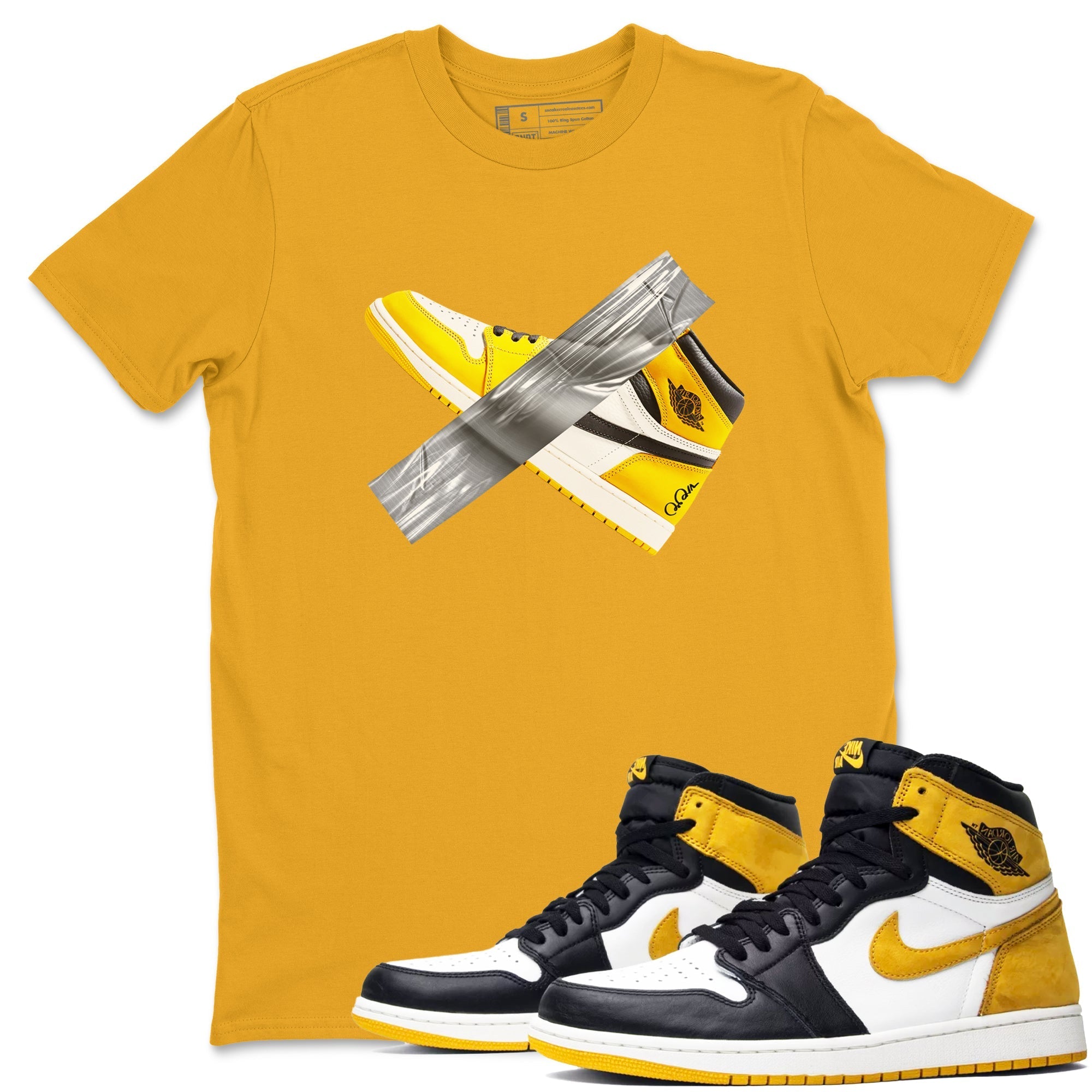 Duct Tape snkmatch Tees - Air Jordan 1 Yellow Ochre